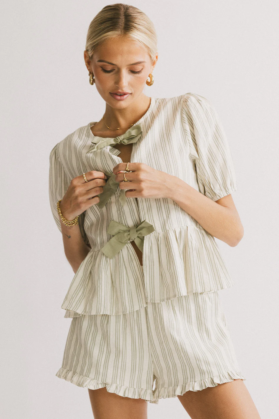 Ethel Tie Front Blouse - FINAL SALE - Image 2