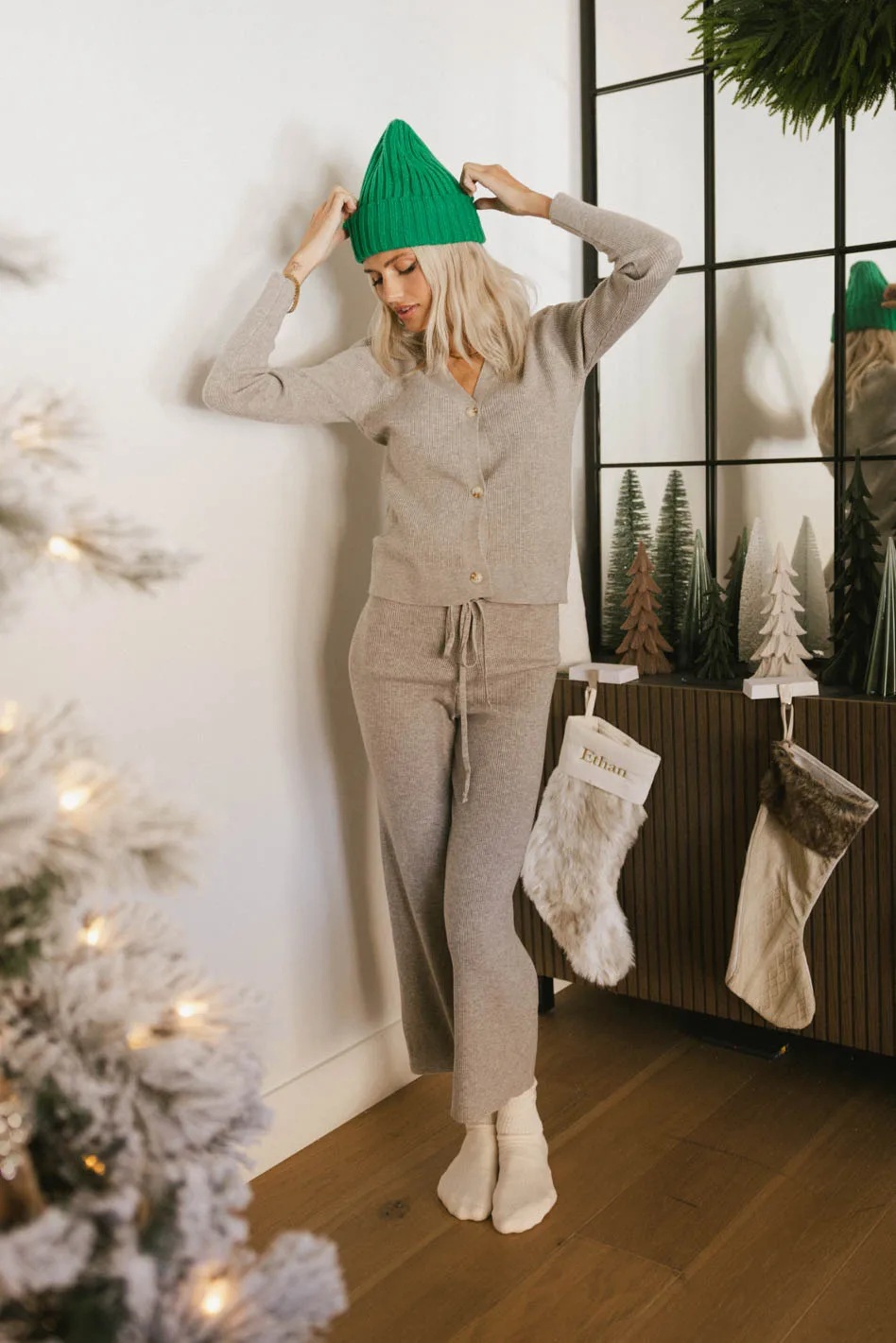 Evelise Ribbed Cardigan in Grey - FINAL SALE - Image 2