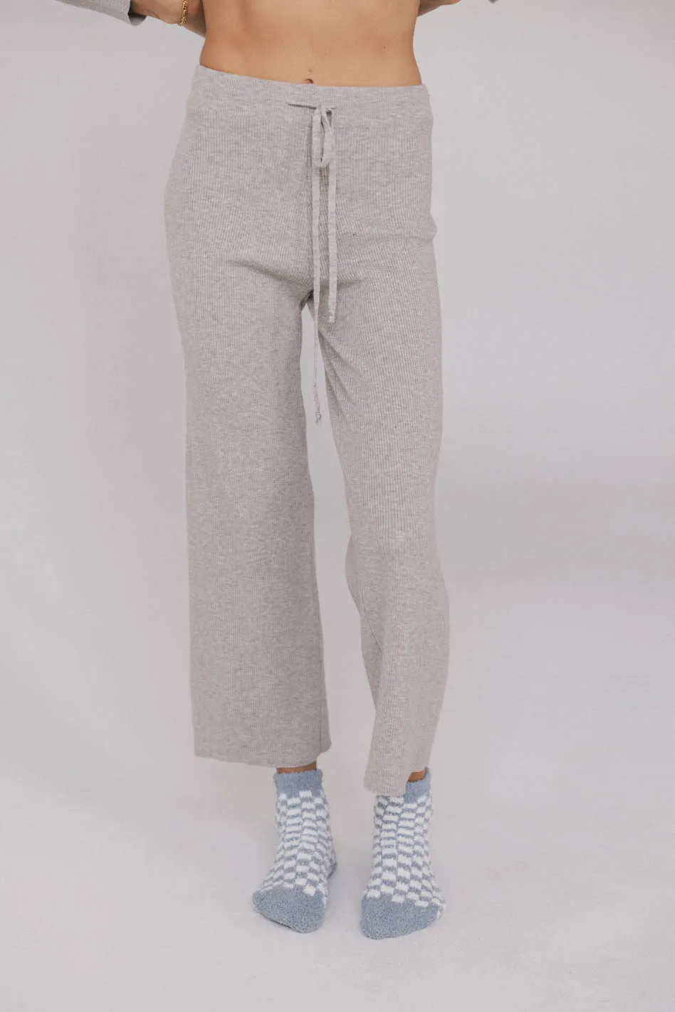 Evelise Ribbed Pants in Grey - FINAL SALE - Image 2