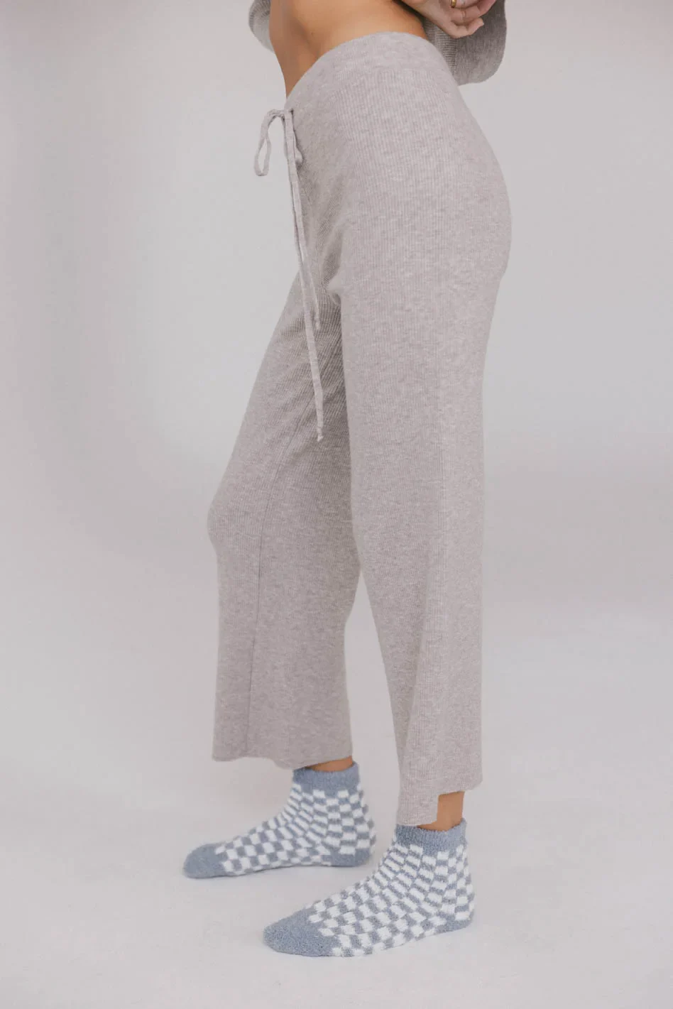 Evelise Ribbed Pants in Grey - FINAL SALE - Image 4