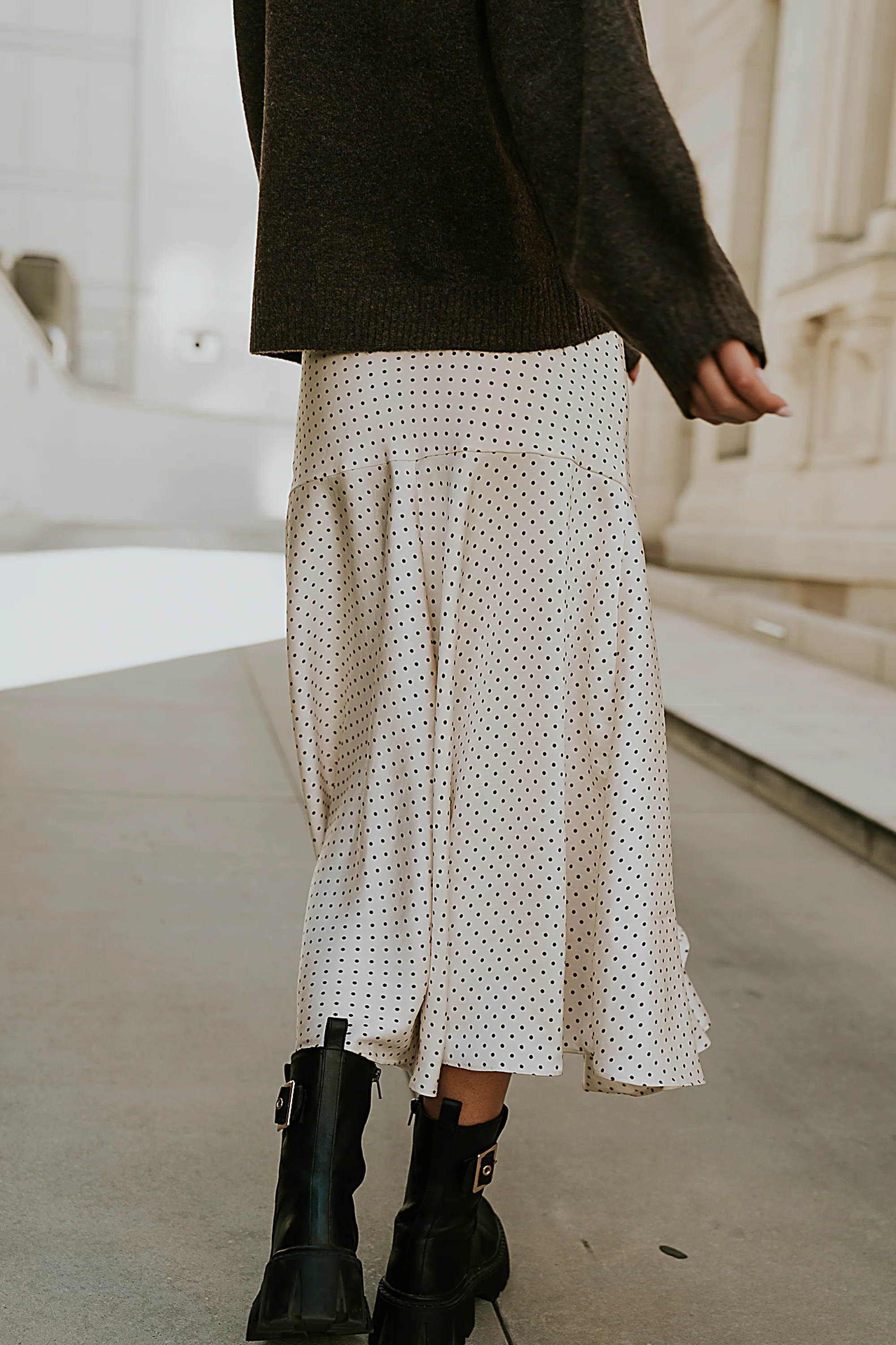 Everly Satin Midi Skirt - FINAL SALE - Image 2