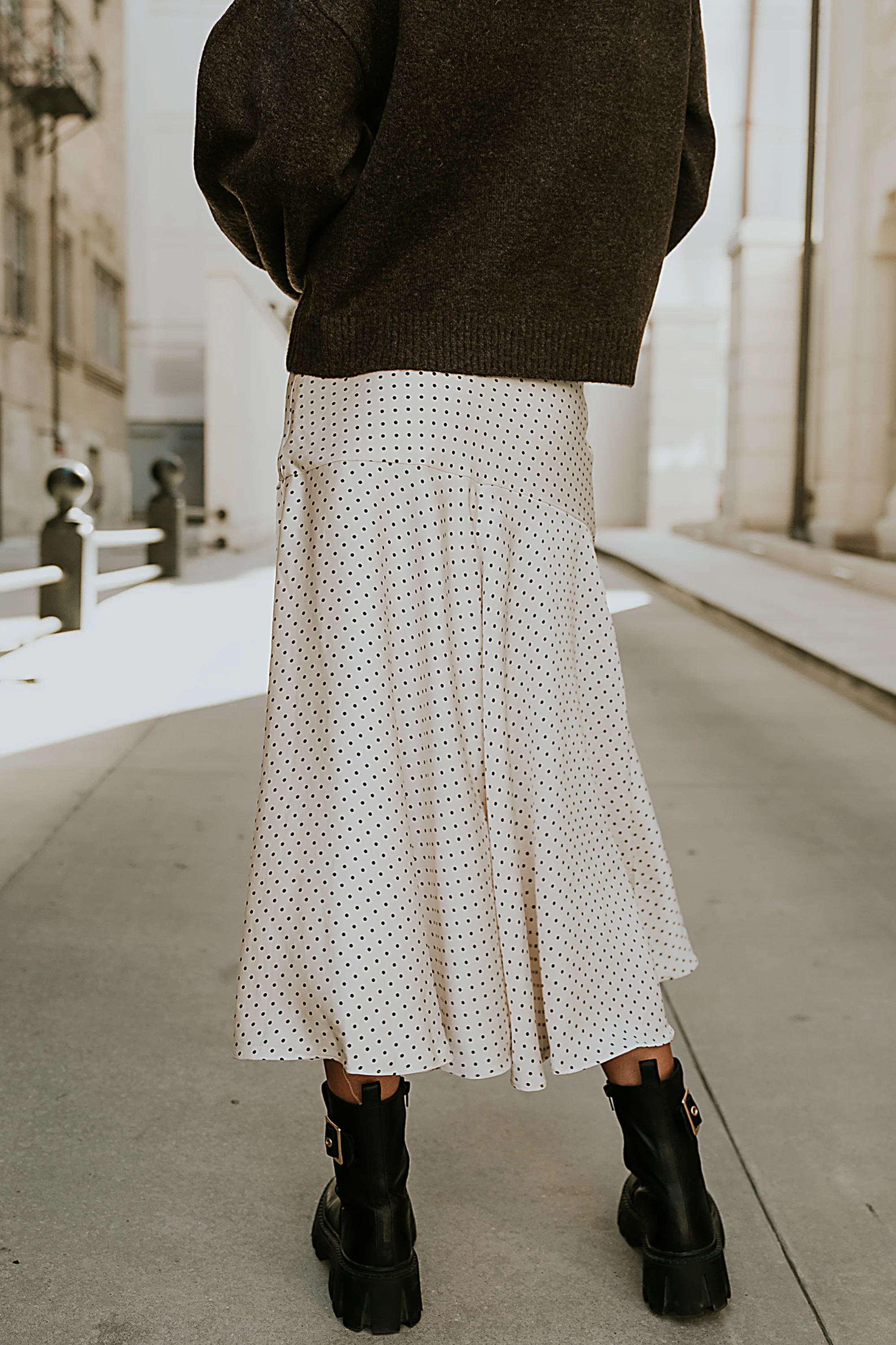 Everly Satin Midi Skirt - FINAL SALE - Image 5