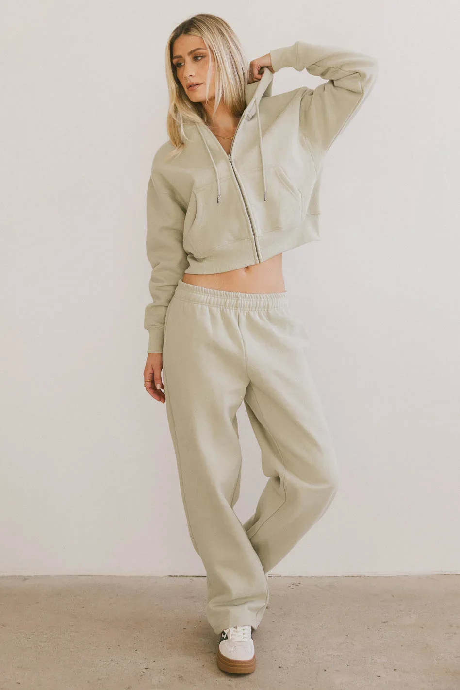 Ezra Zip Up in Sage - FINAL SALE - Image 4