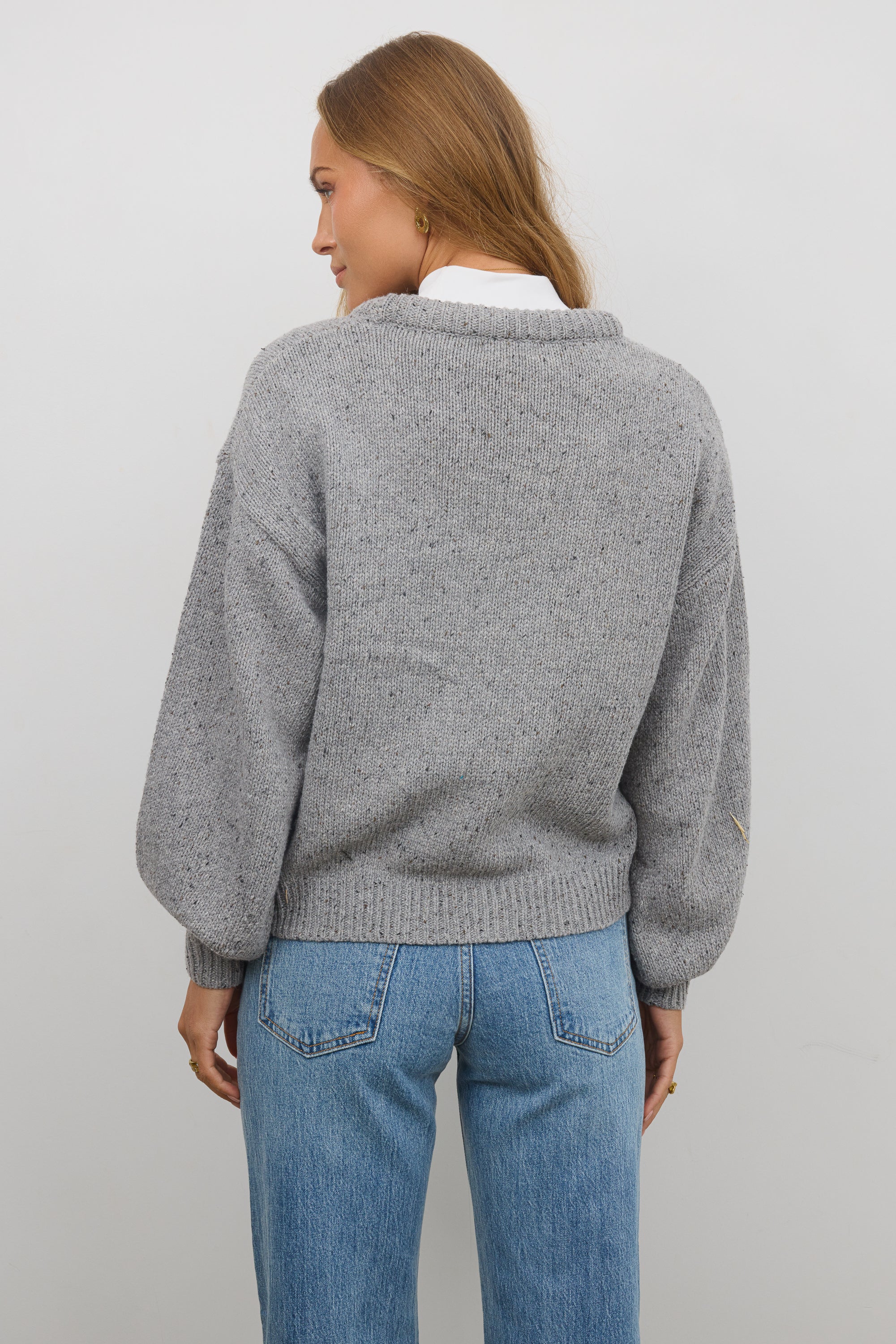 Fern Relaxed Sweater in Grey - FINAL SALE - Image 10