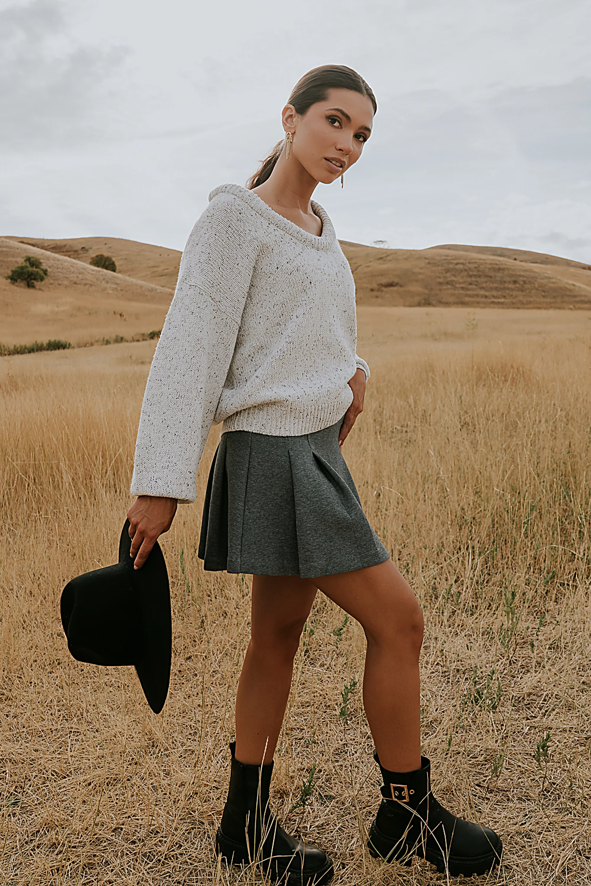 Fern Relaxed Sweater in Ivory - Image 3