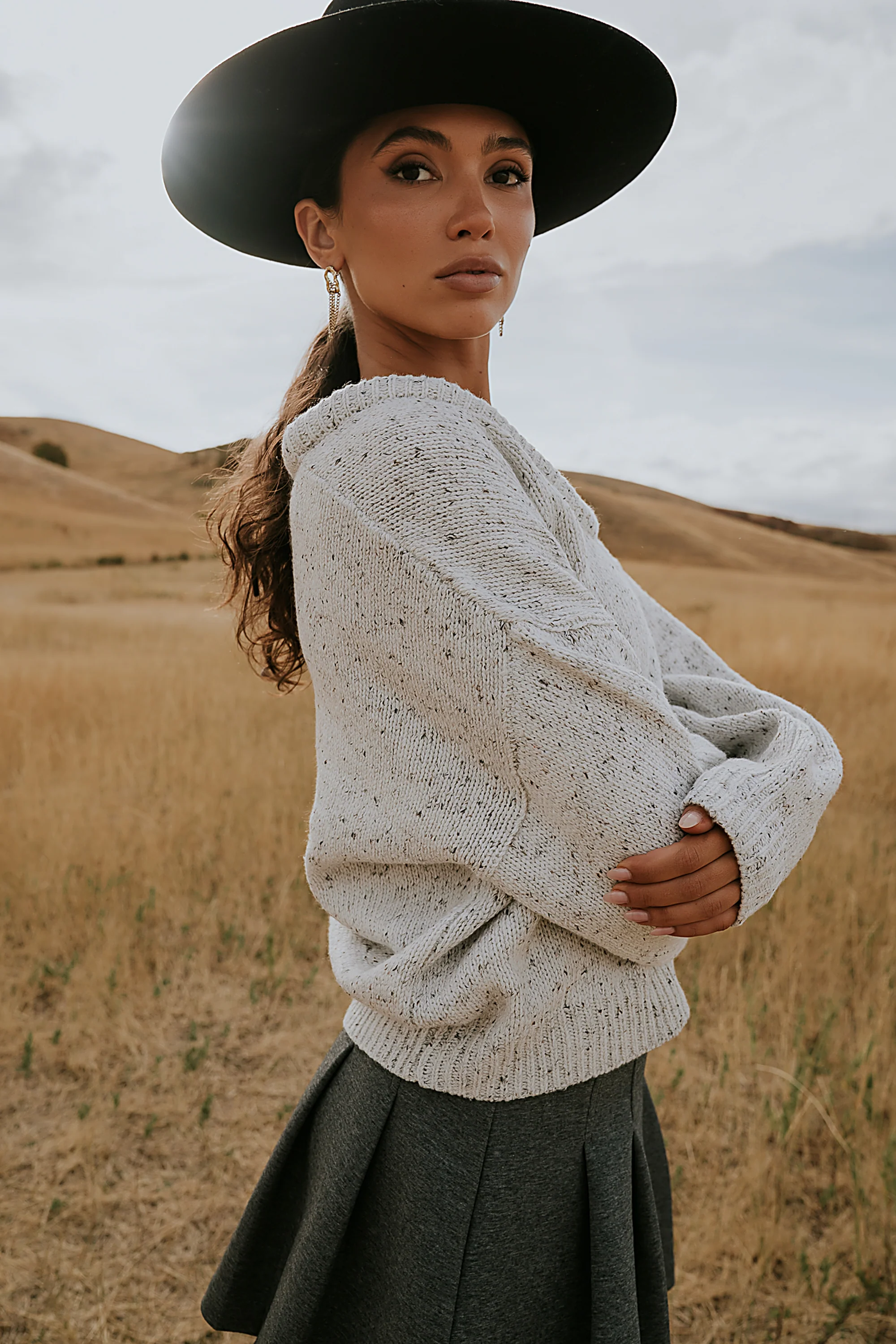 Fern Relaxed Sweater in Ivory - Image 5