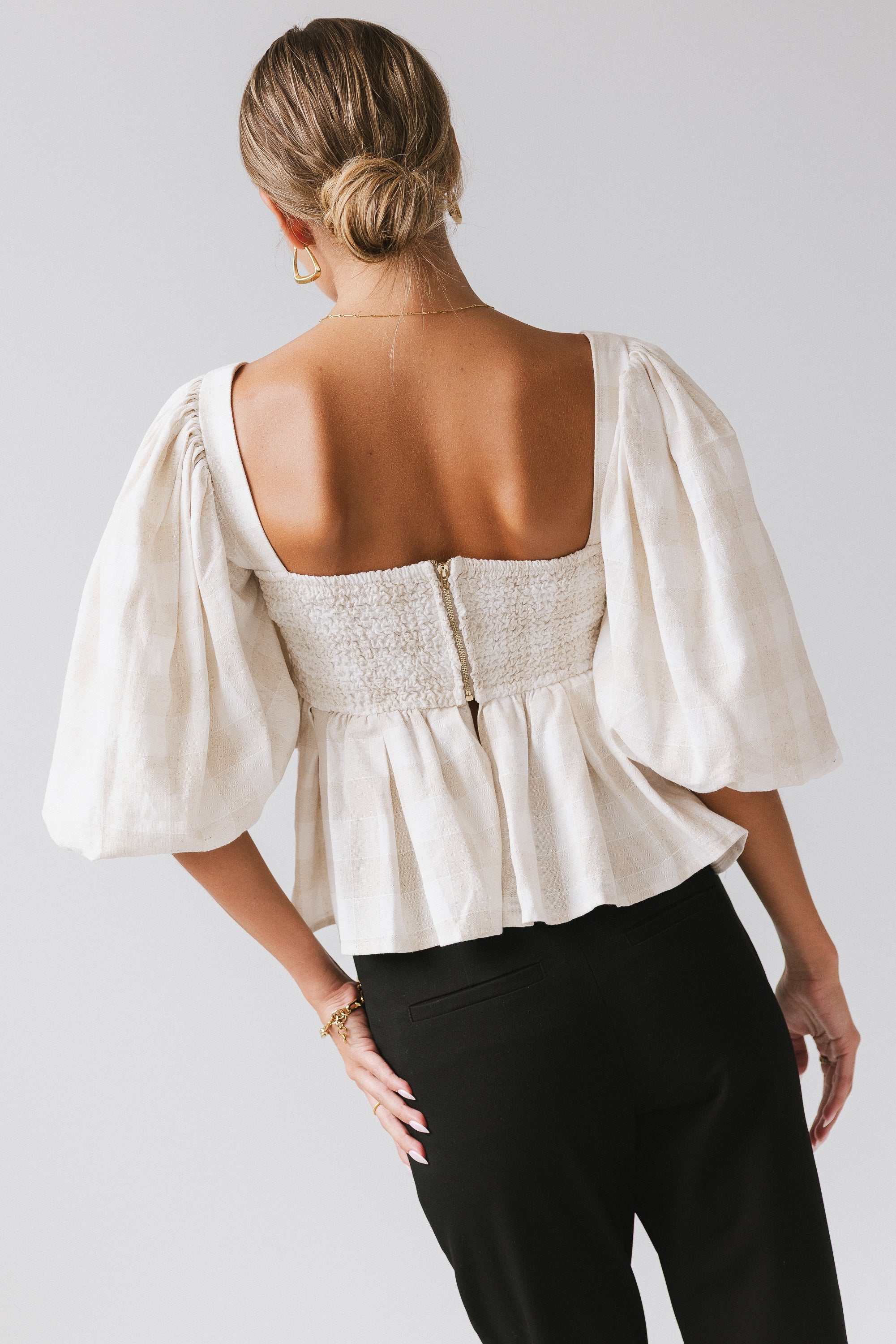 Finley Gingham Blouse - Image 3