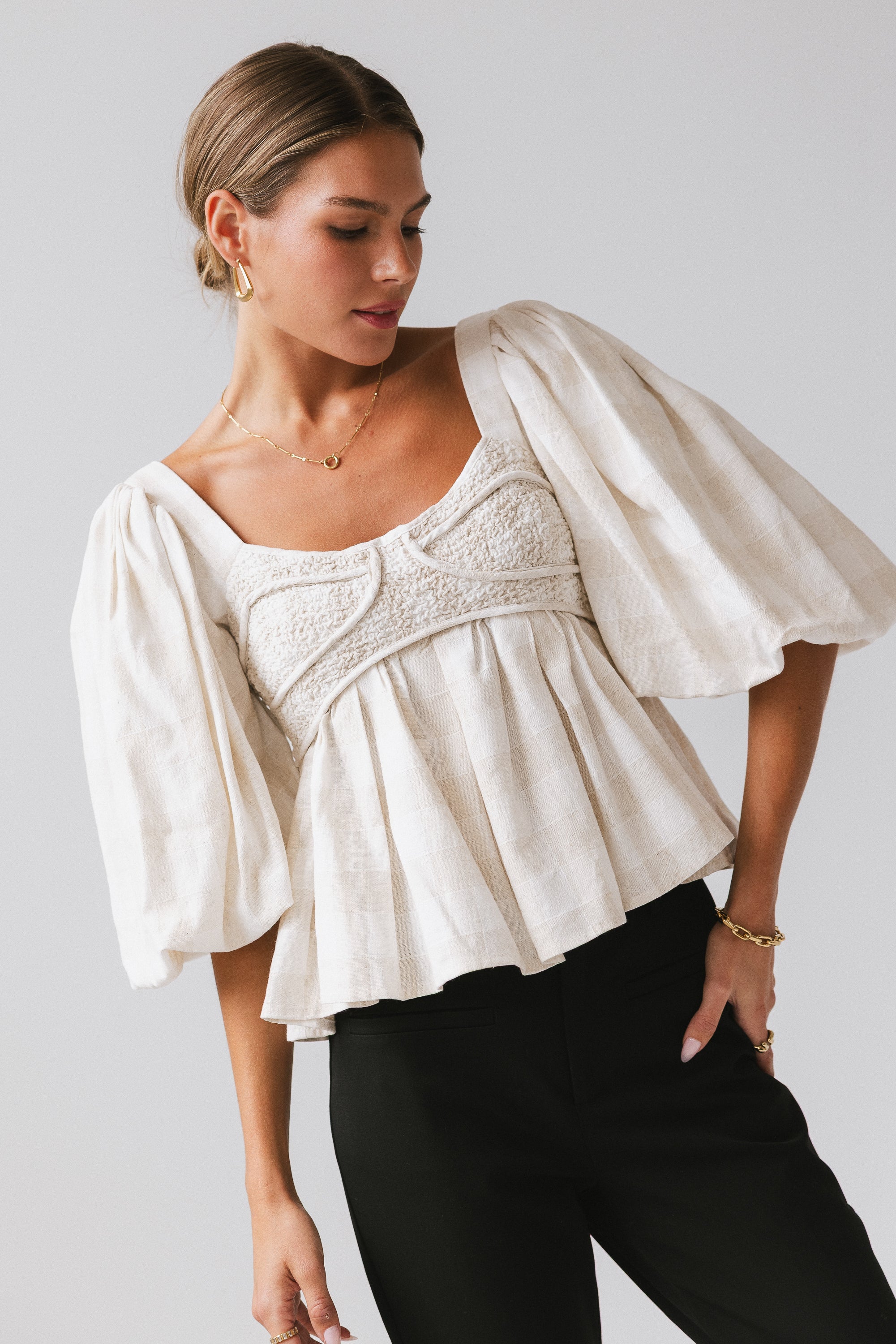 Finley Gingham Blouse - Image 4