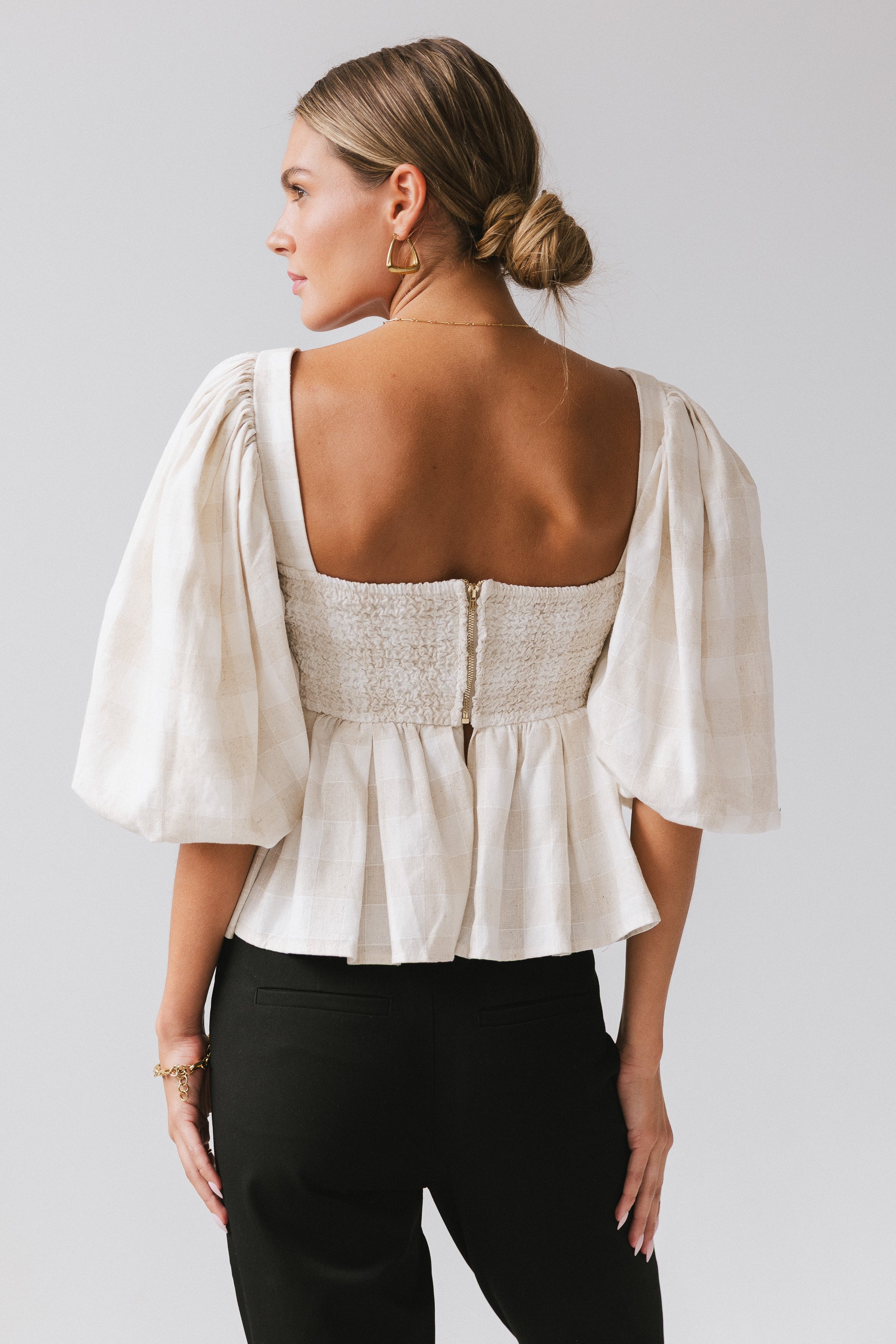 Finley Gingham Blouse - Image 5