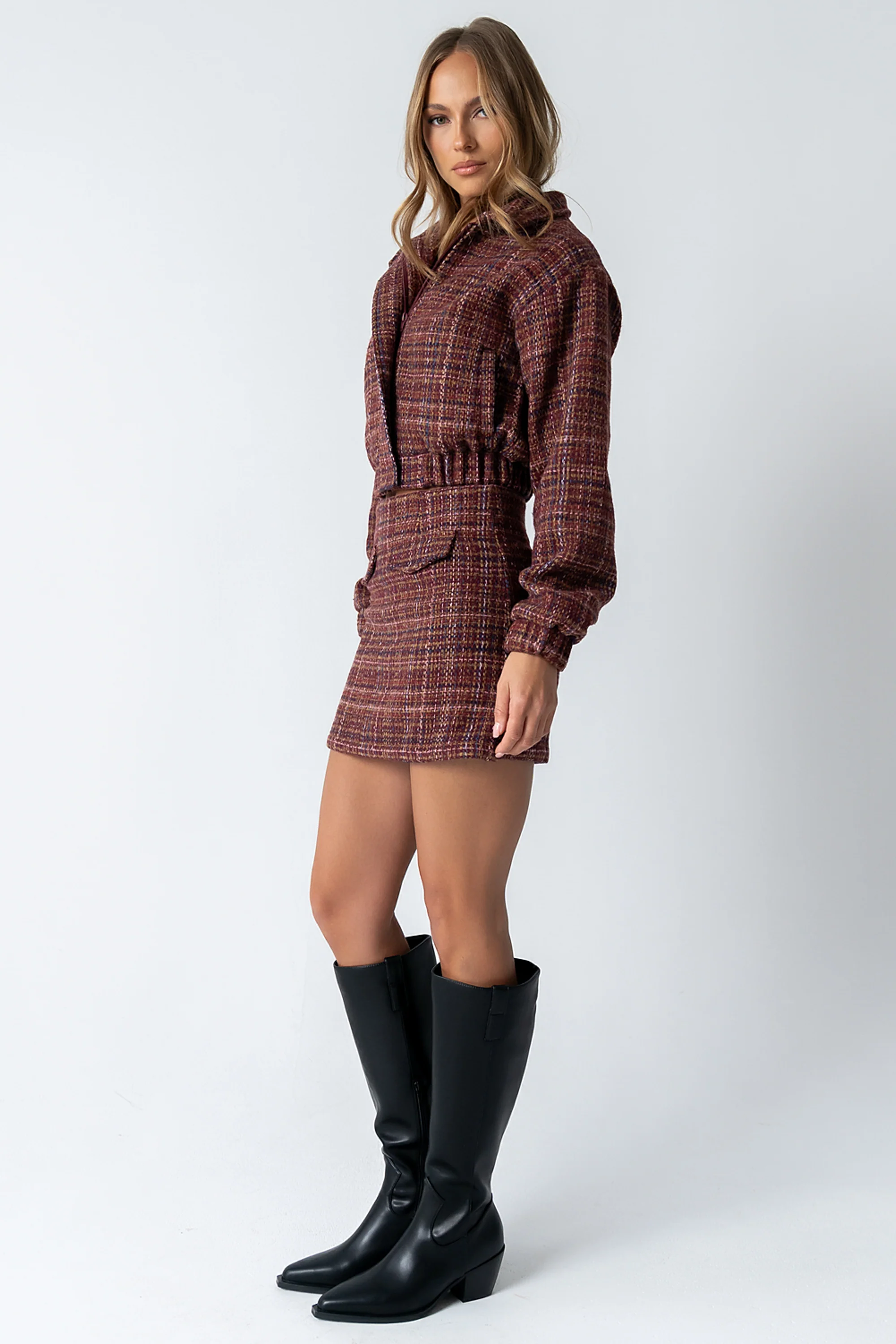 Finley Tweed Jacket in Red - Image 9