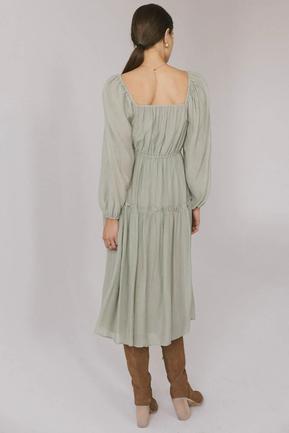 Finnian Midi Dress in Sage - FINAL SALE - Image 6