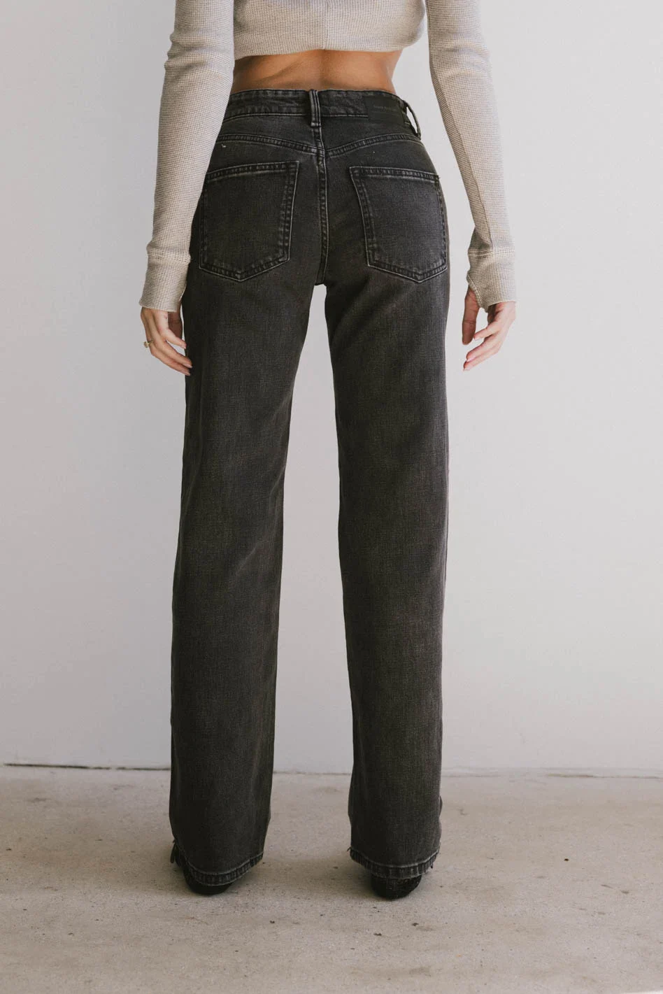 Frank and Oak Courtney Loose Fit Denim in Black - FINAL SALE - Image 3