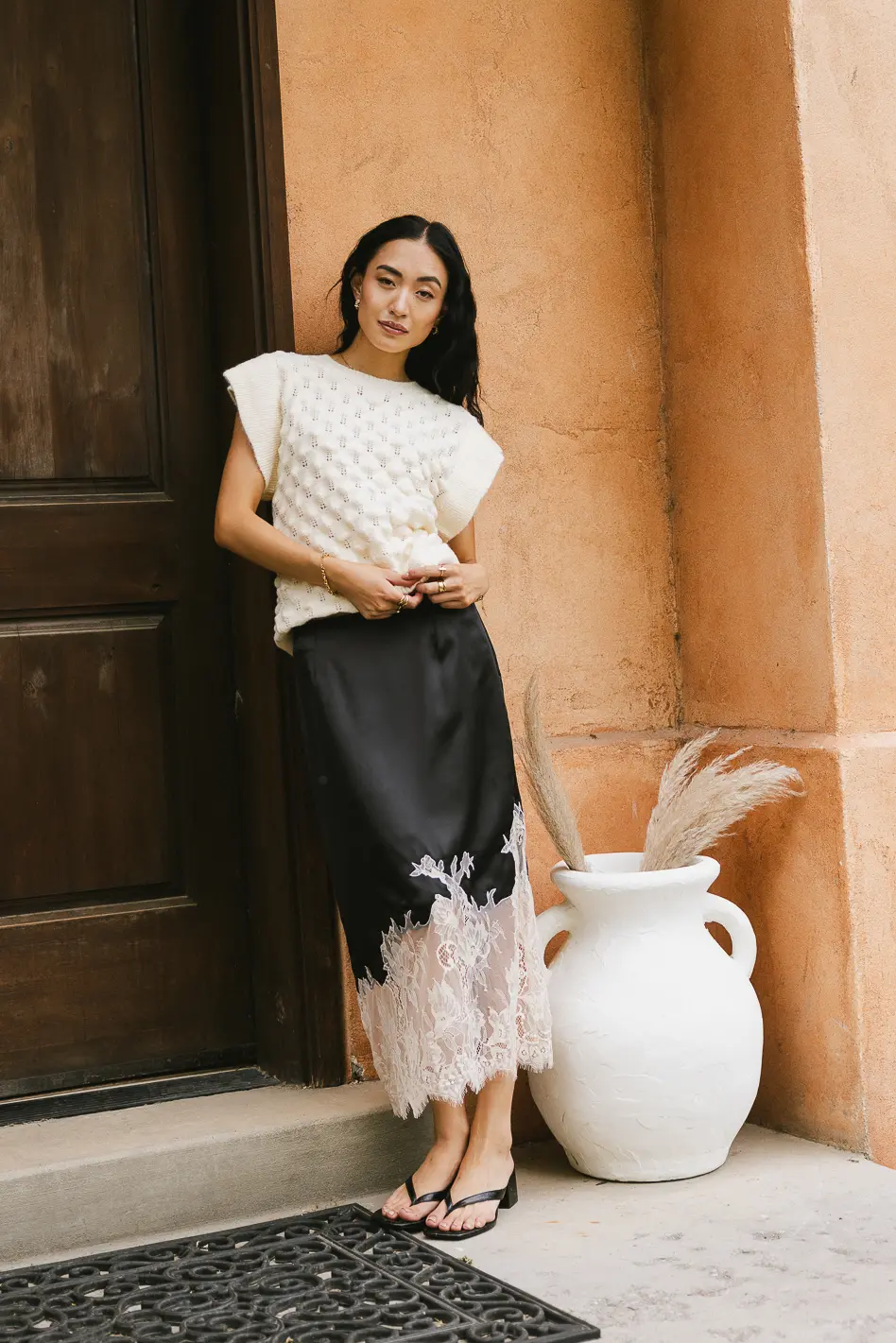 Frankie Asymmetrical Skirt in Black - FINAL SALE - Image 3