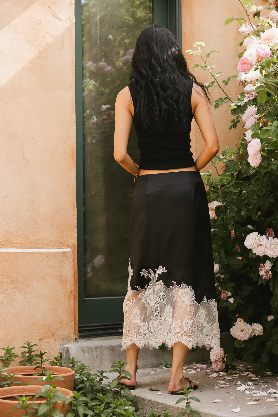 Frankie Asymmetrical Skirt in Black - FINAL SALE - Image 4
