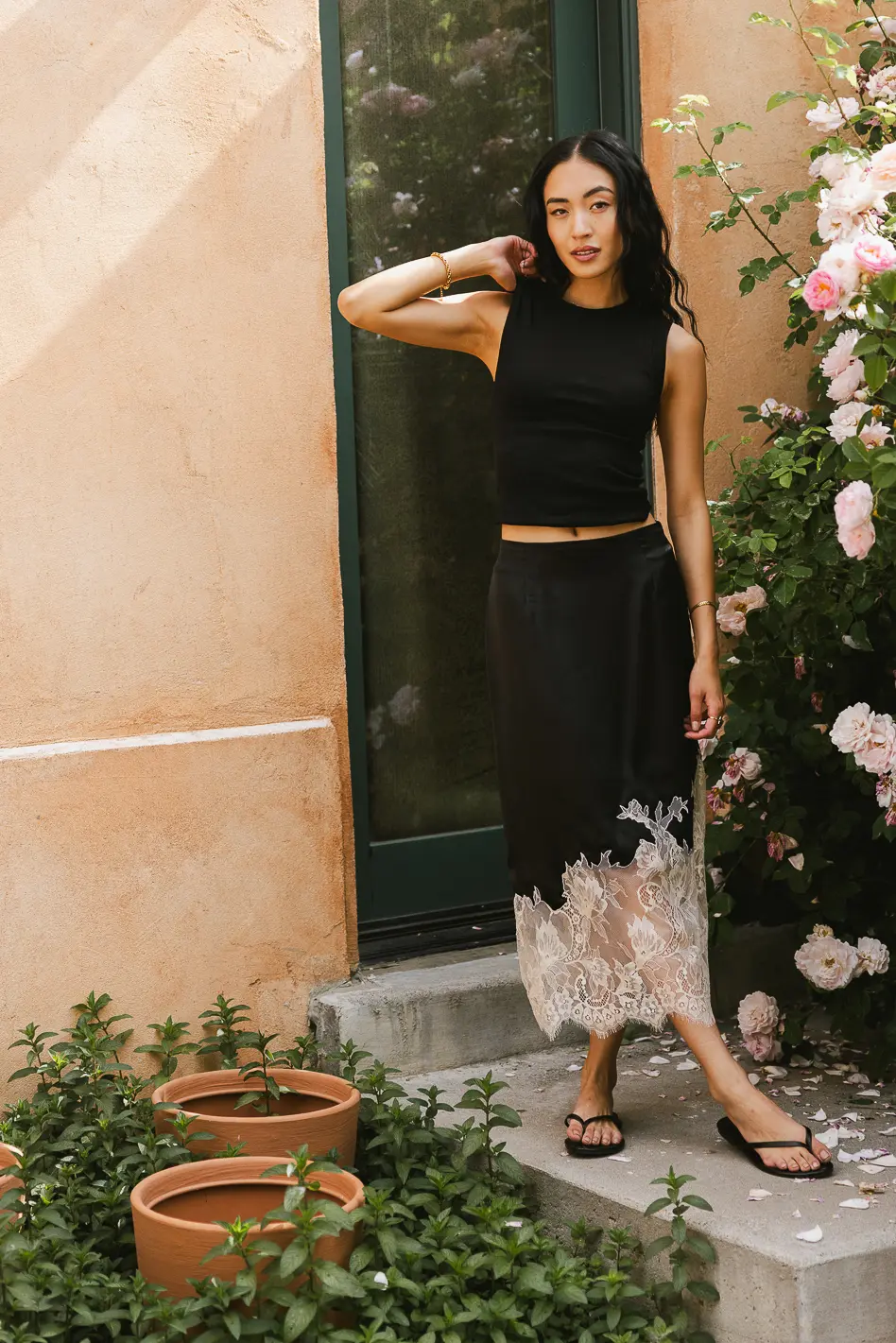 Frankie Asymmetrical Skirt in Black - FINAL SALE - Image 5