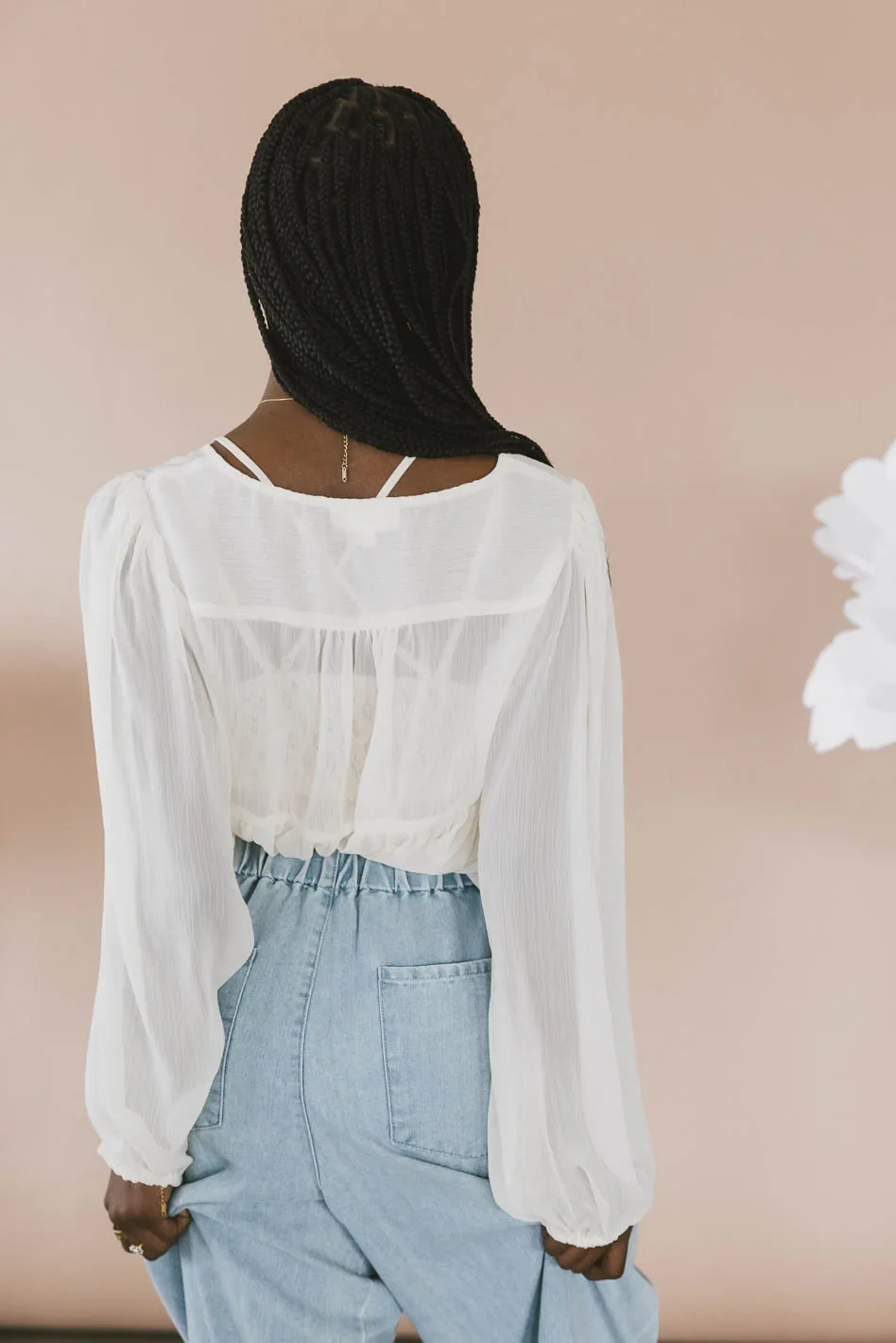 Frankie Sheer Peplum Blouse - FINAL SALE - Image 4