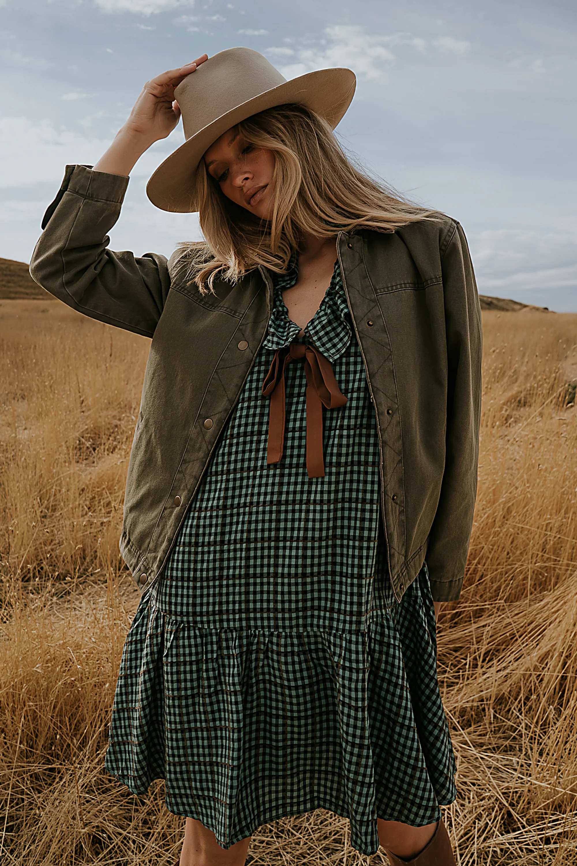 Franklin Gingham Midi Dress - Image 2