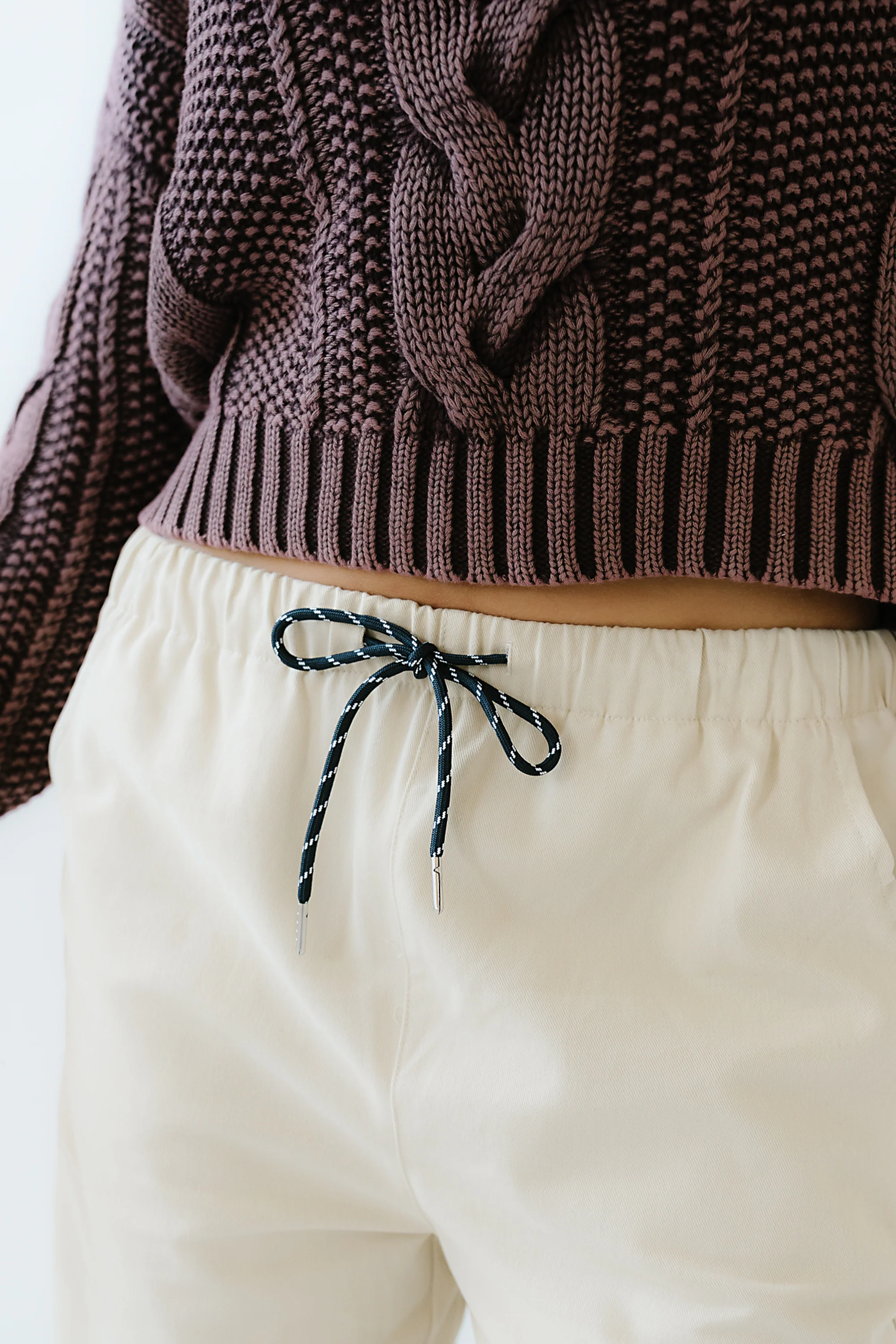 Franklin Striped Joggers in Cream - FINAL SALE - Image 4
