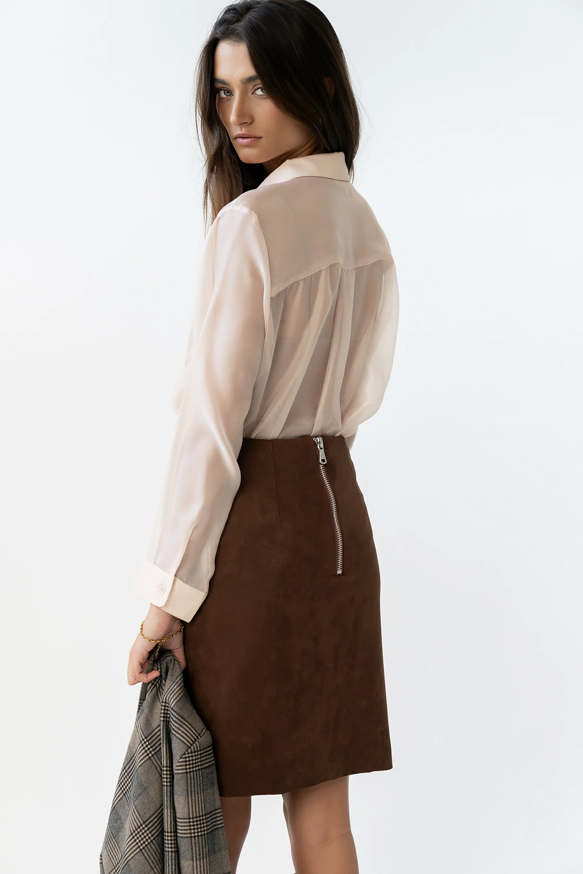 Franny Suede Mini Skirt - FINAL SALE - Image 4