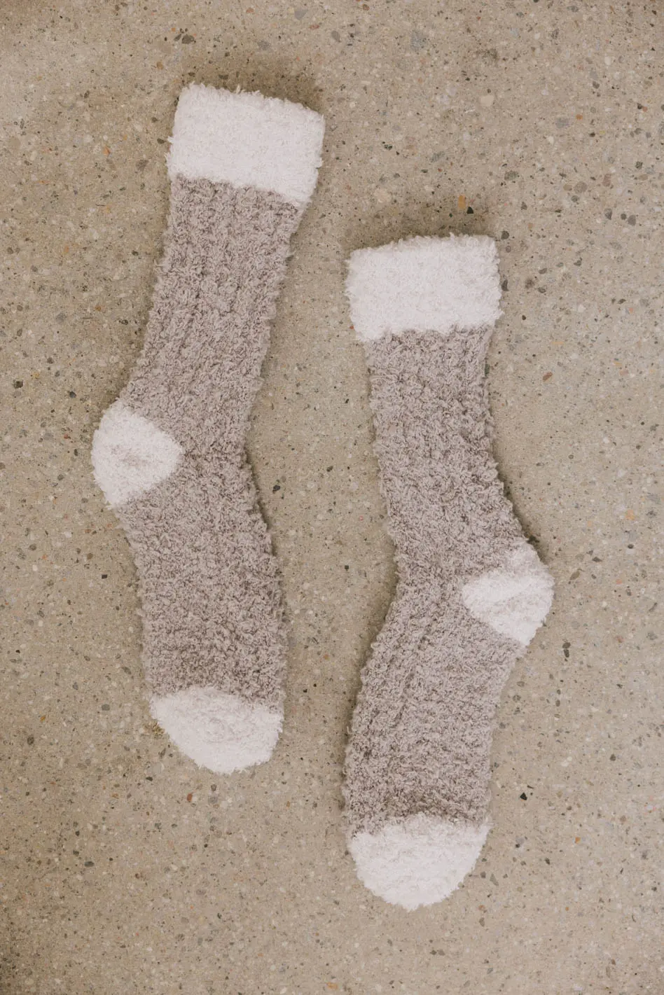 Fuzzy Contrast Socks in Purple - FINAL SALE - Image 2