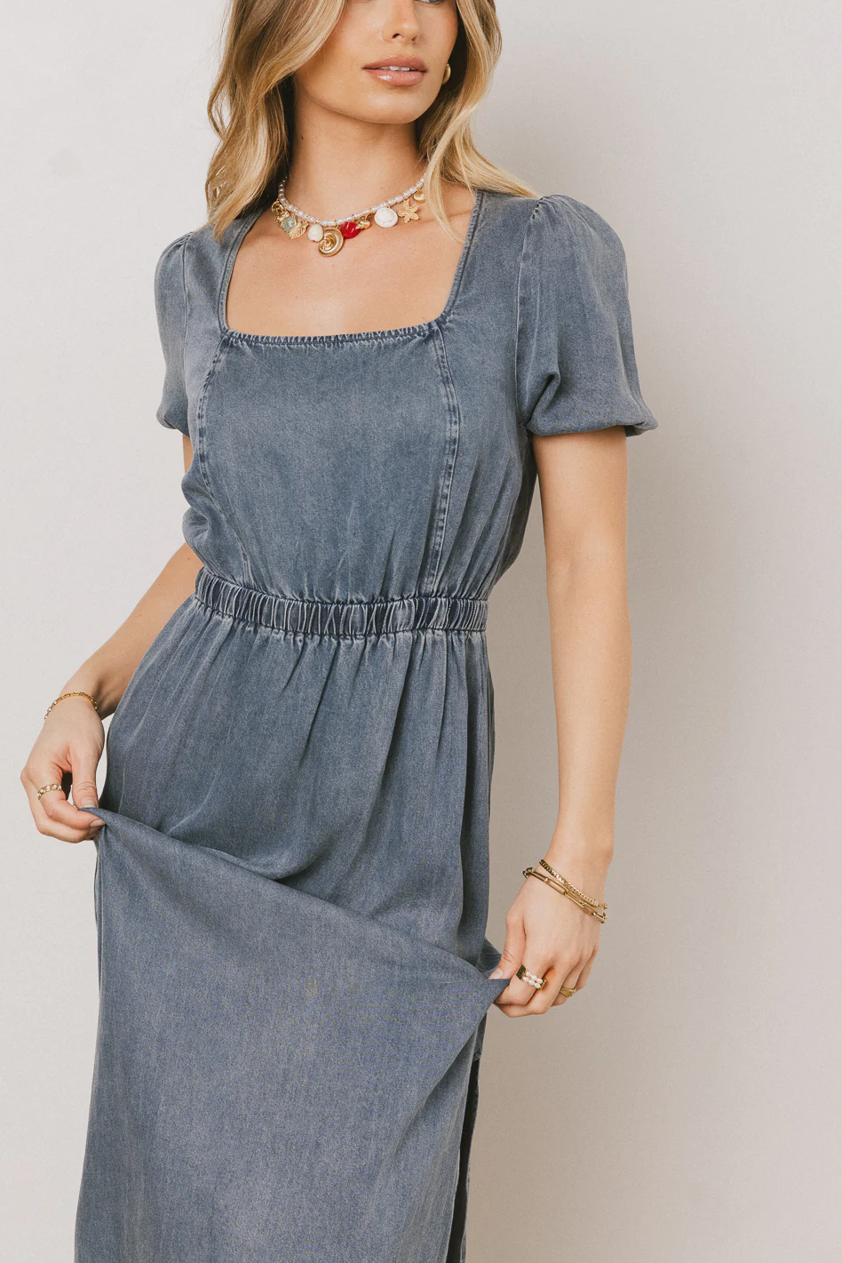 Gael Denim Maxi Dress - FINAL SALE - Image 6