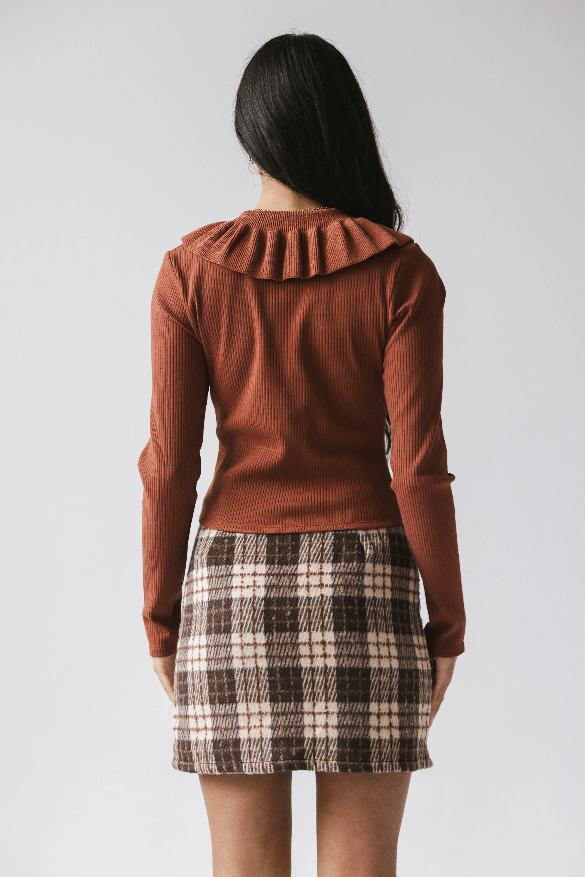 Gen Collared Top in Rust - FINAL SALE - Image 2
