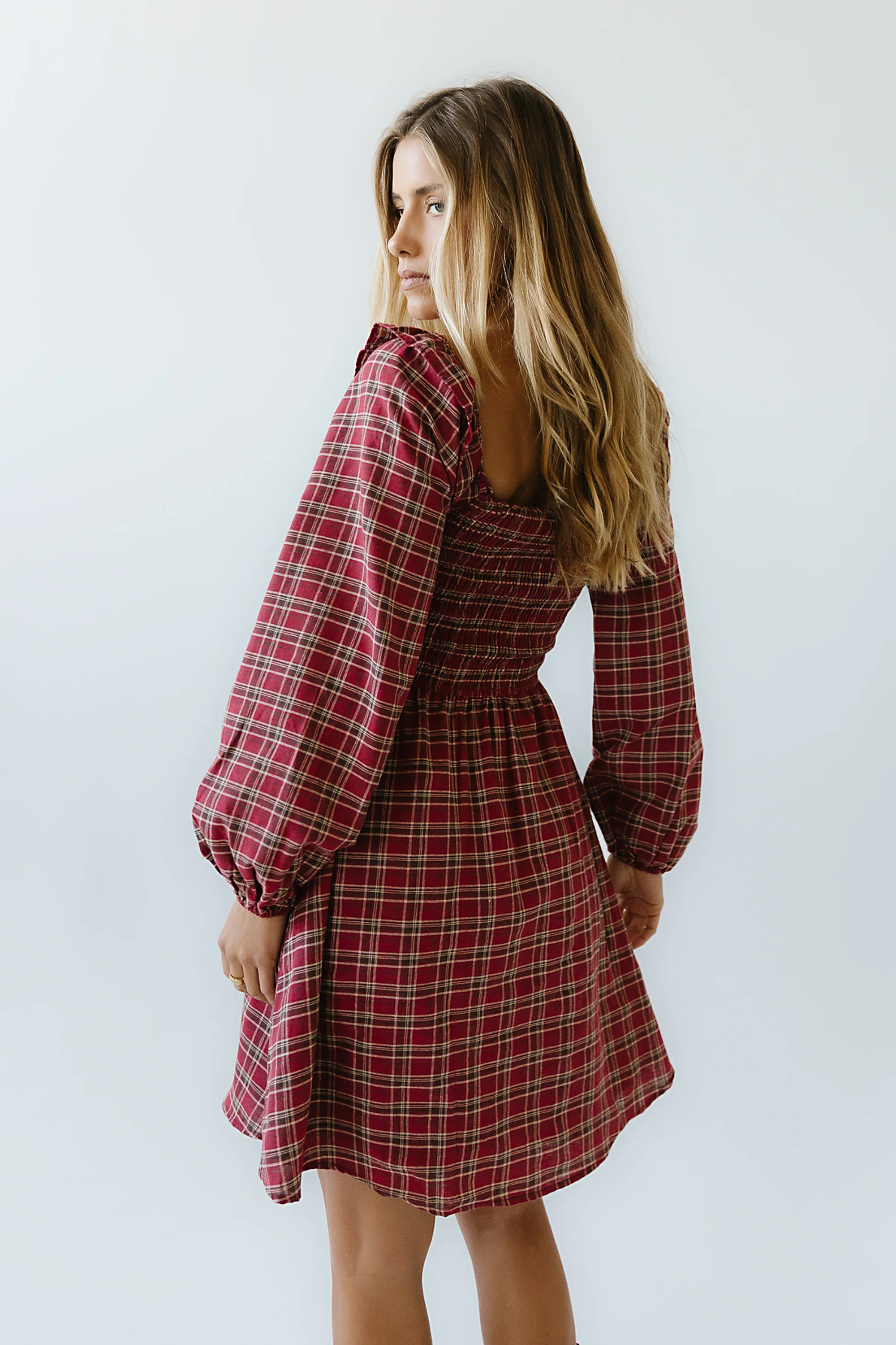 George Plaid Mini Dress - FINAL SALE - Image 2