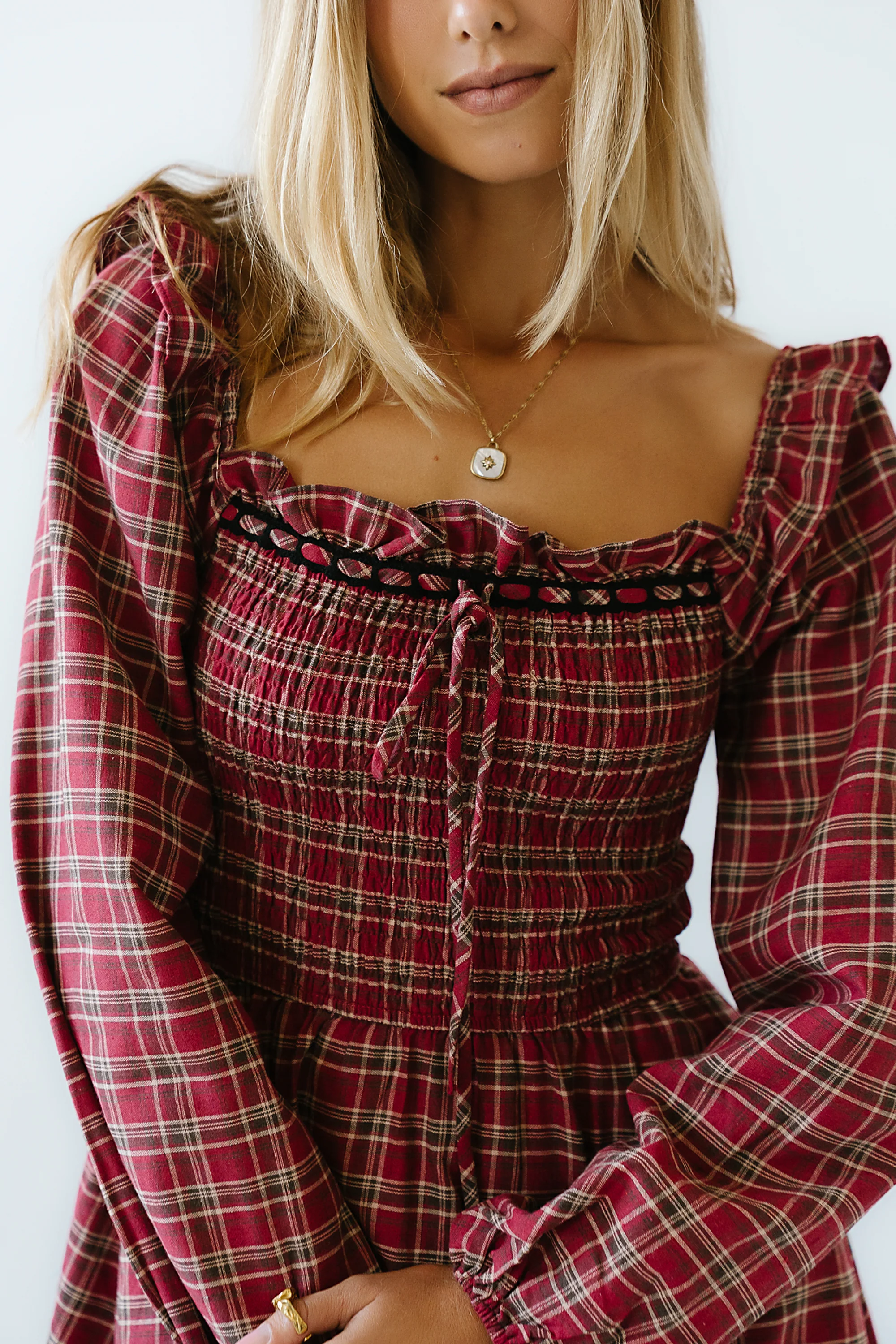 George Plaid Mini Dress - FINAL SALE - Image 4