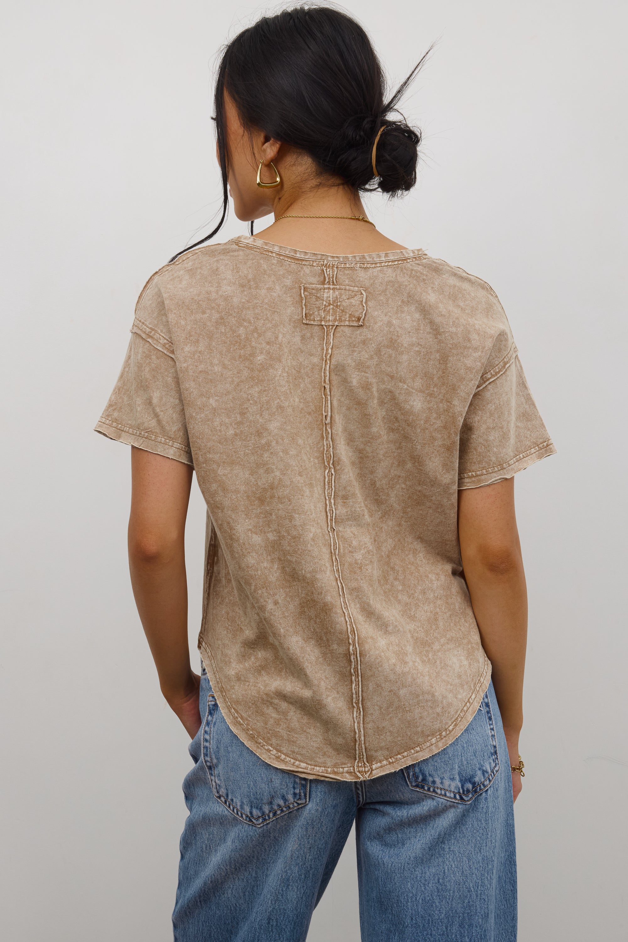 Georgia Knit Top in Brown - FINAL SALE - Image 2