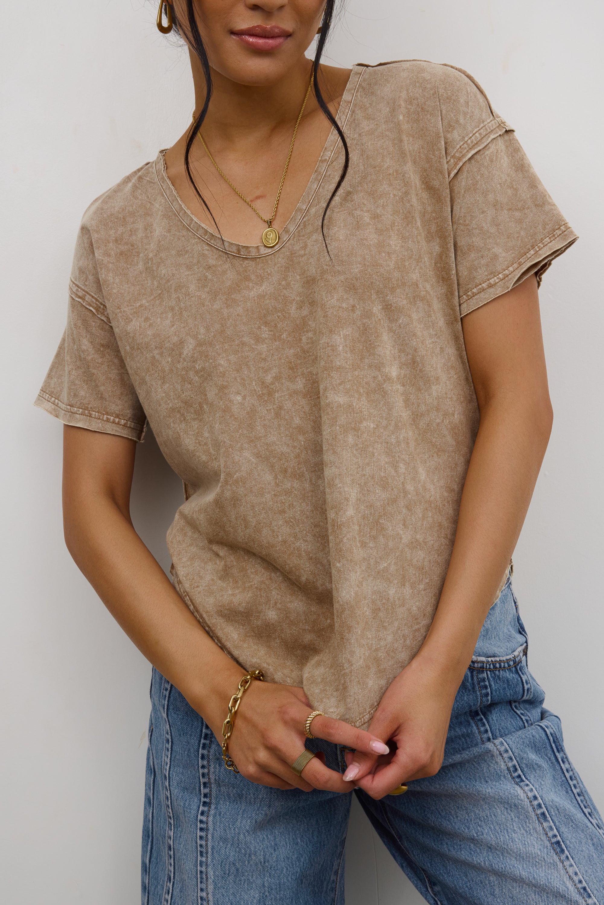 Georgia Knit Top in Brown - FINAL SALE - Image 3