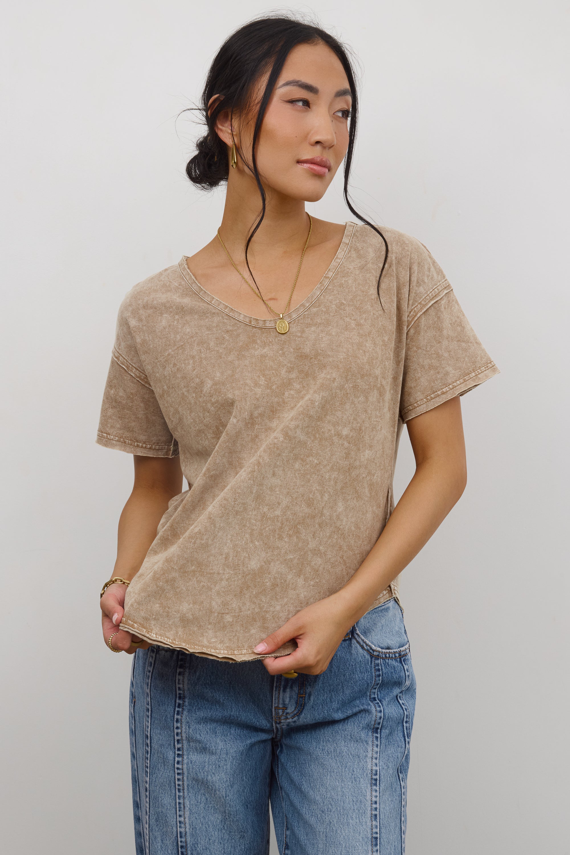 Georgia Knit Top in Brown - FINAL SALE - Image 6