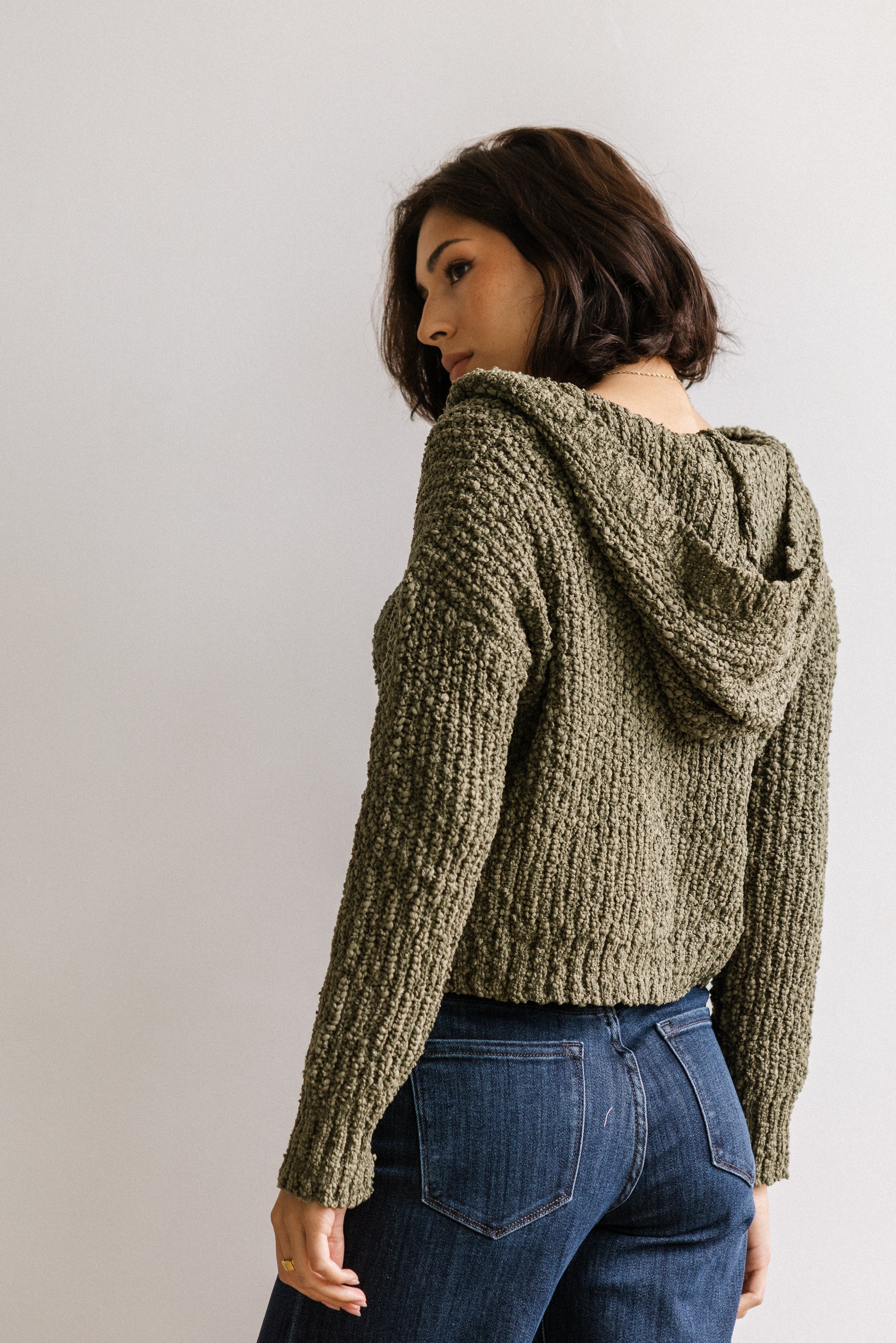 Georgie Knit Sweater in Olive - FINAL SALE - Image 7