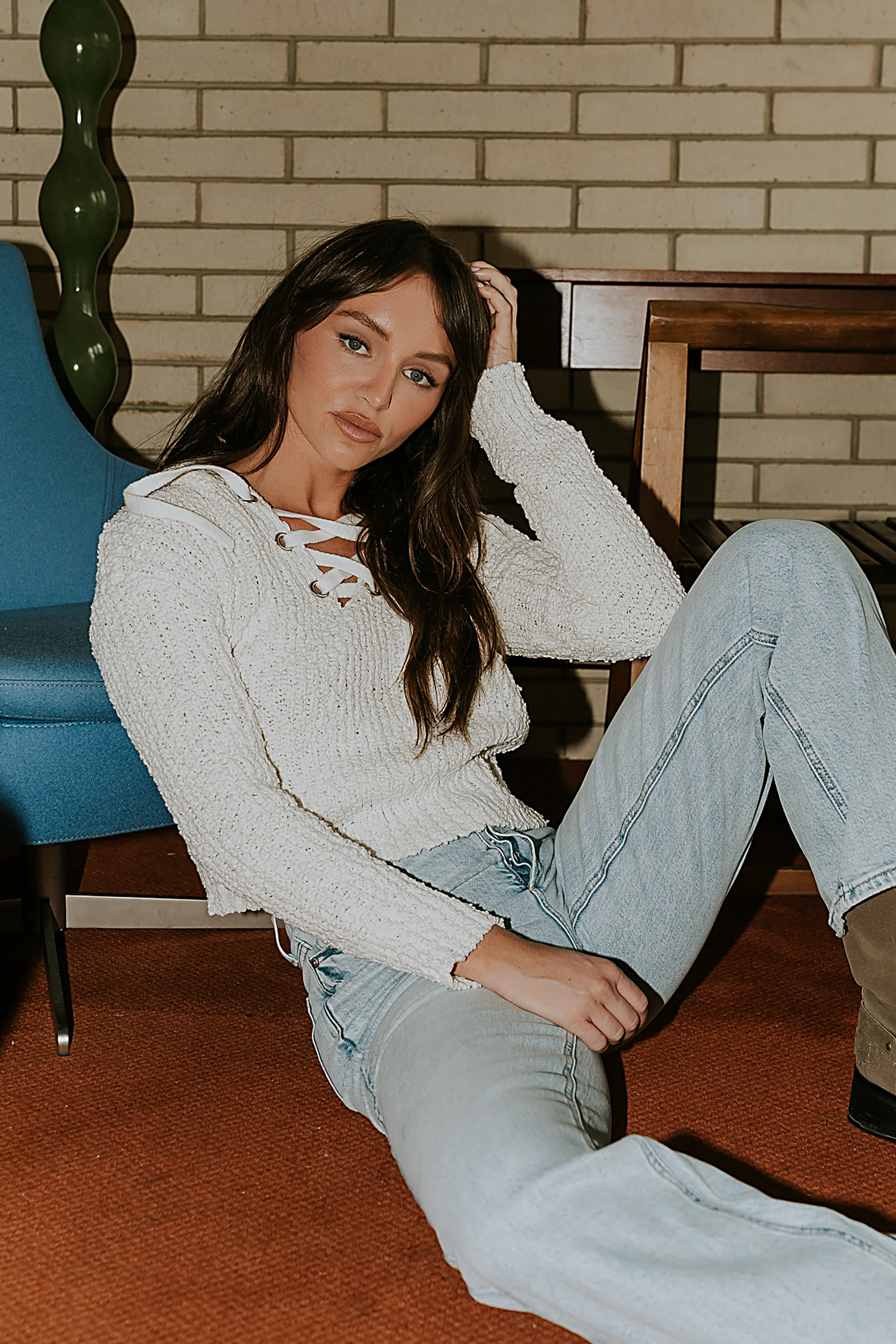 Georgie Knit Sweater in Ivory - FINAL SALE - Image 7