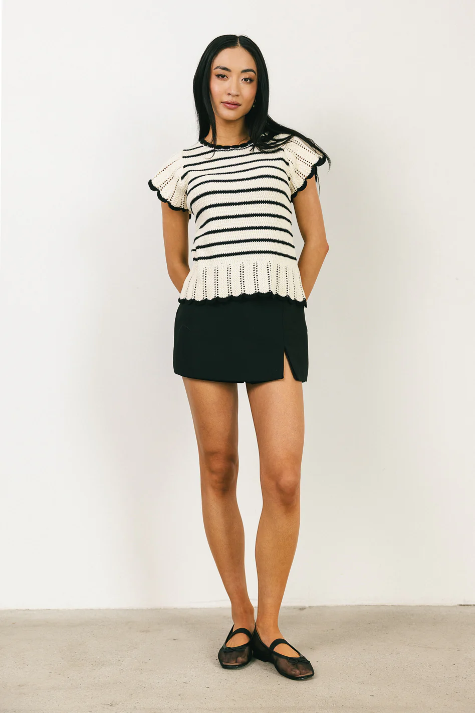 Georgie Striped Sweater in Black - FINAL SALE - Image 4
