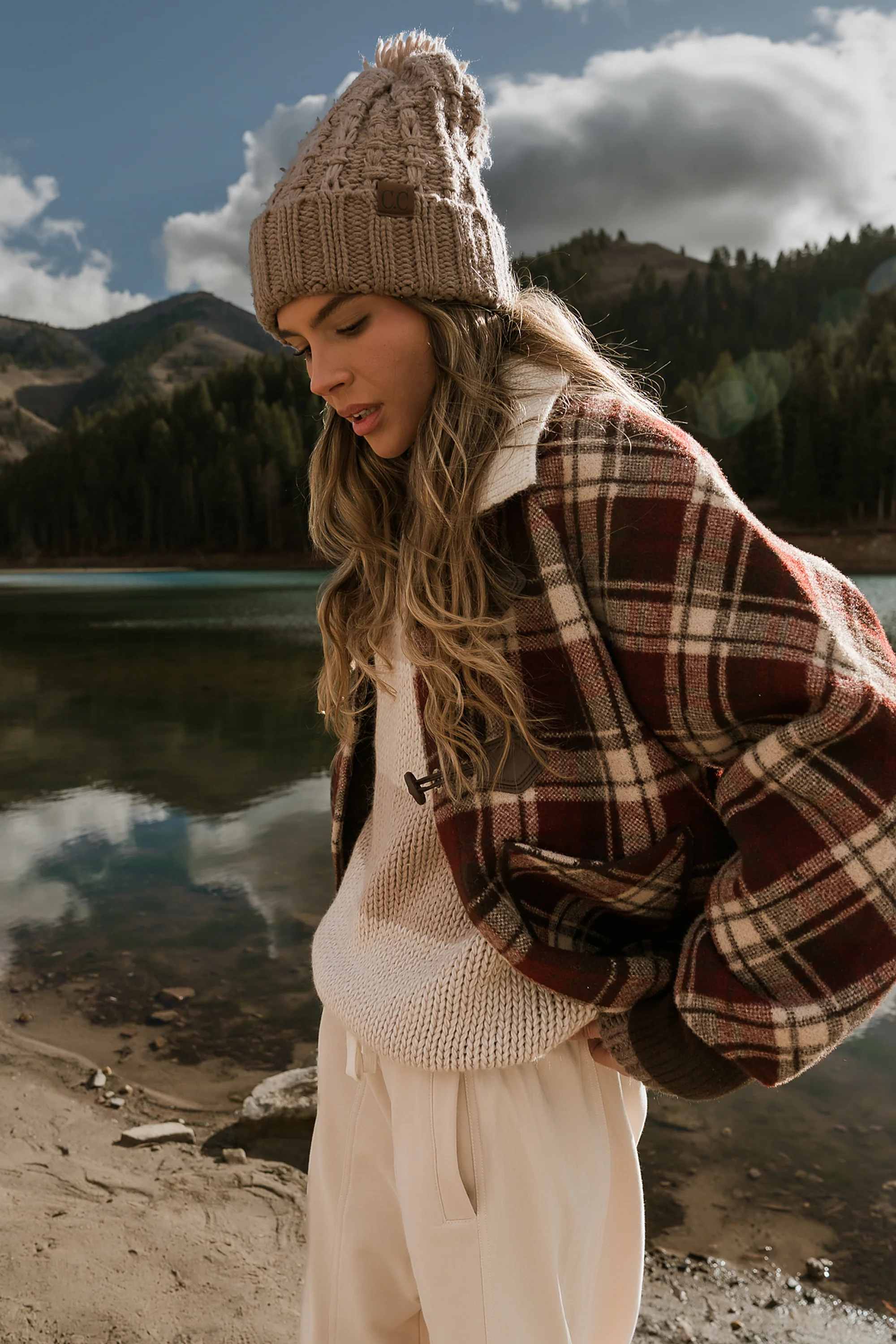 Gigi Plaid Jacket in Red - FINAL SALE - Image 2