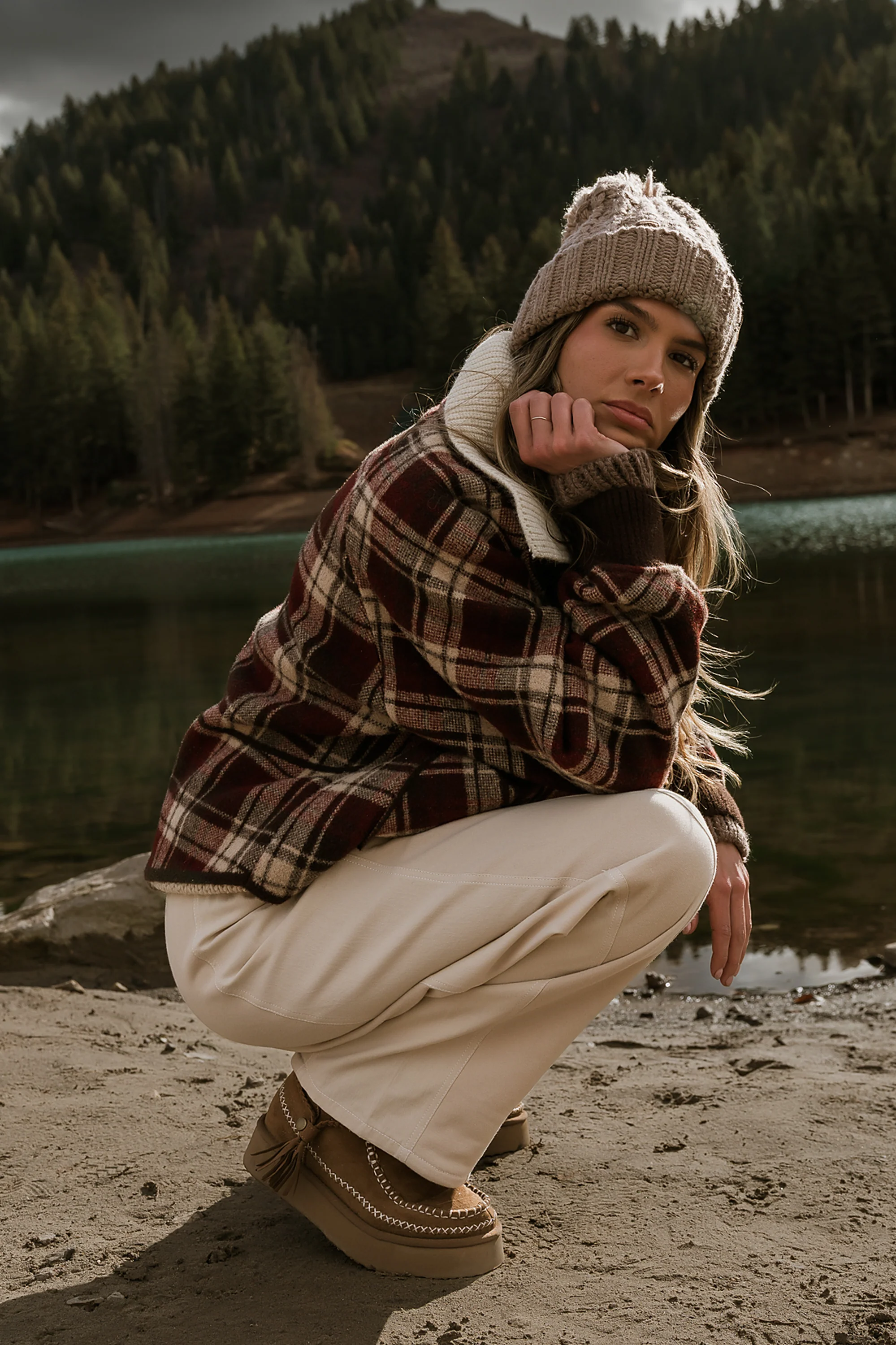 Gigi Plaid Jacket in Red - FINAL SALE - Image 5