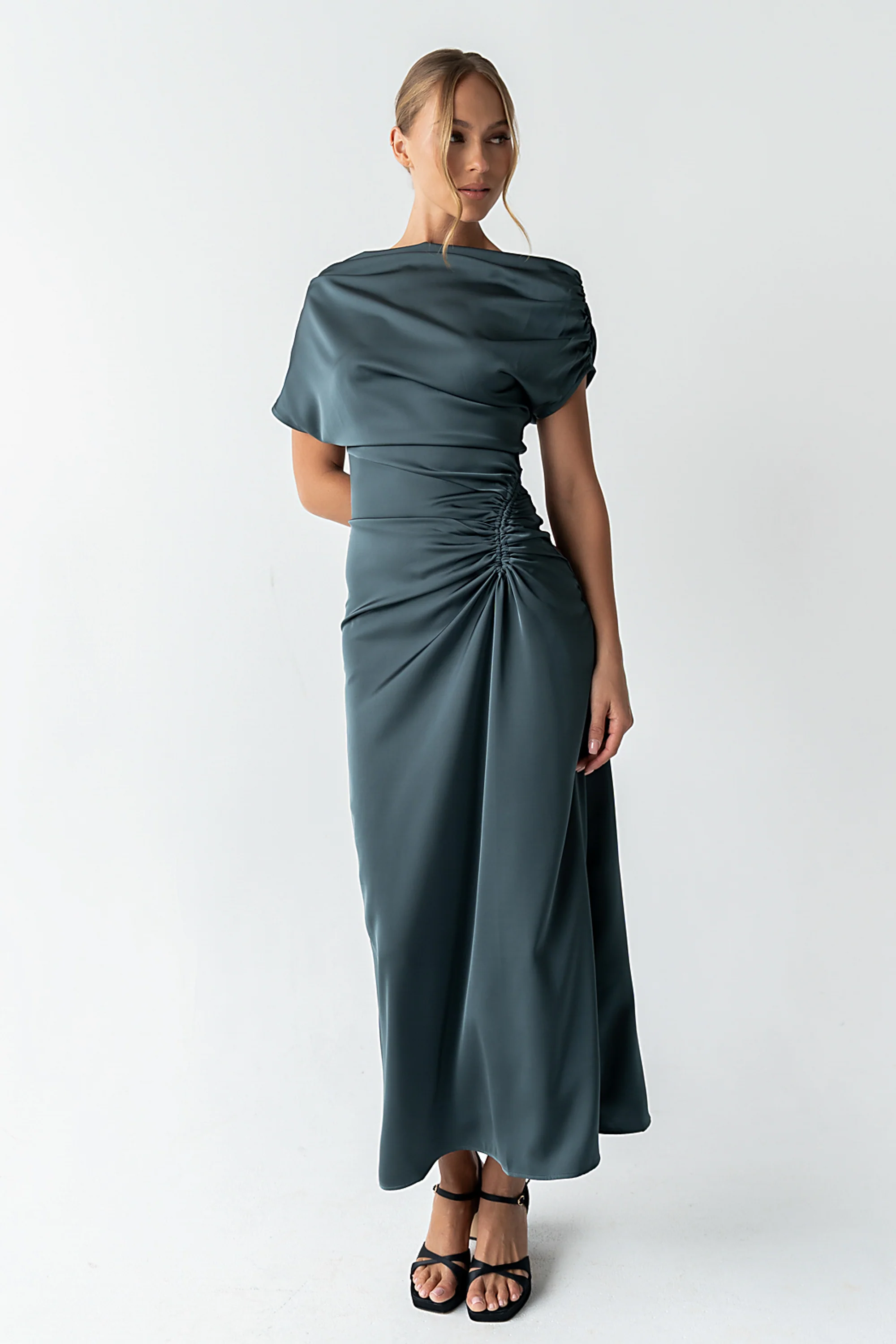 Gigi Ruched Maxi Dress - FINAL SALE - Image 4