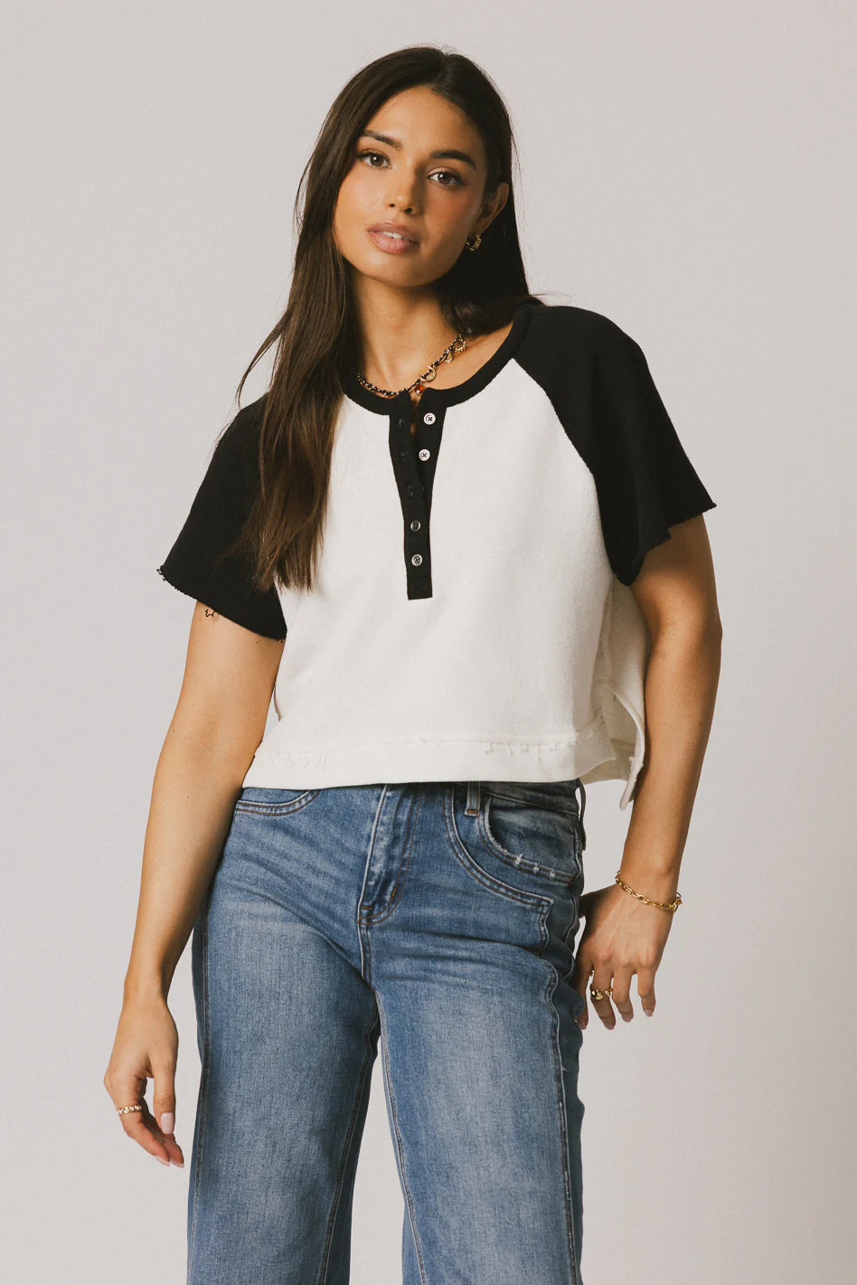 Giovanni Contrast Top - FINAL SALE