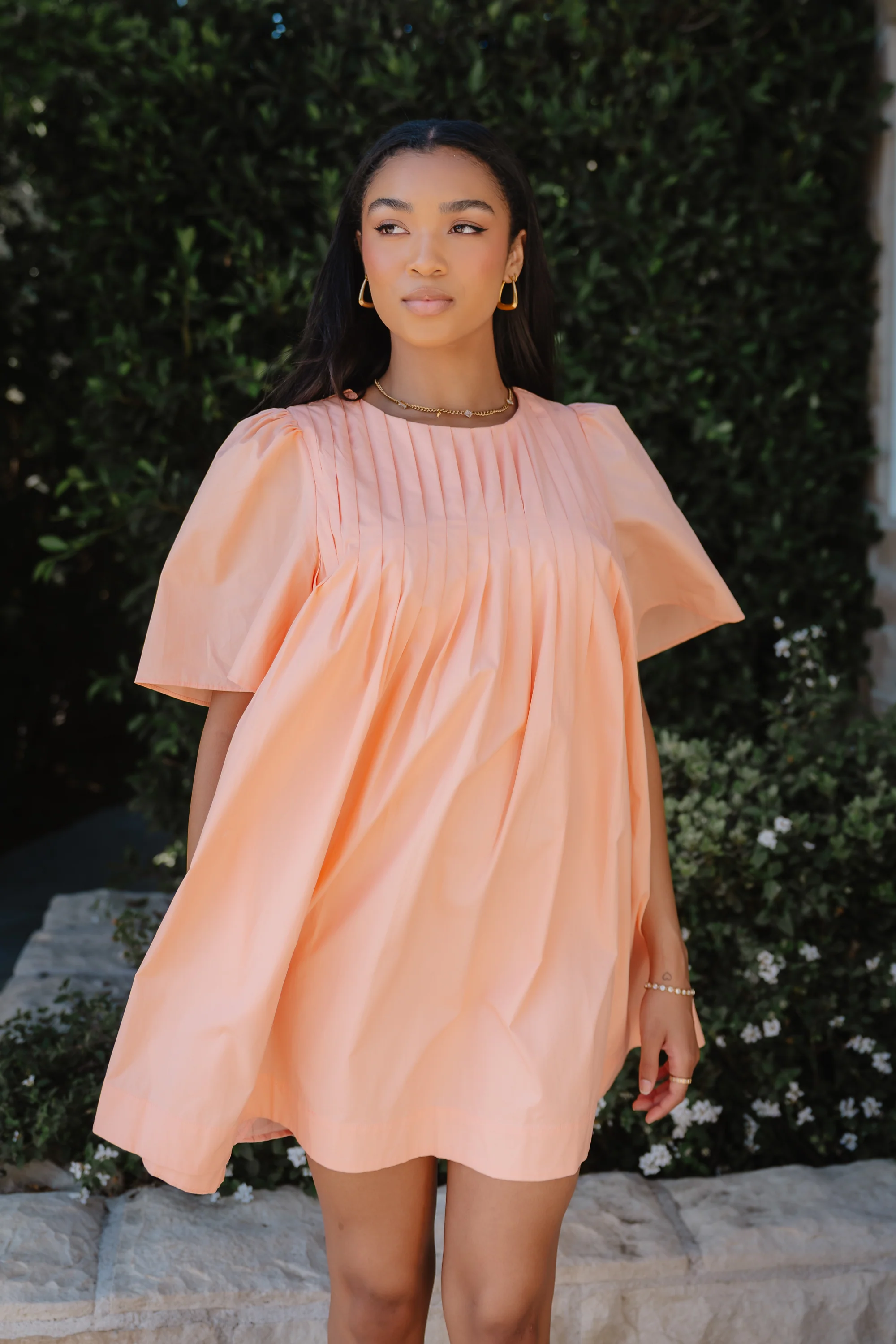 Granger Pleated Baby Doll Dress - Image 7