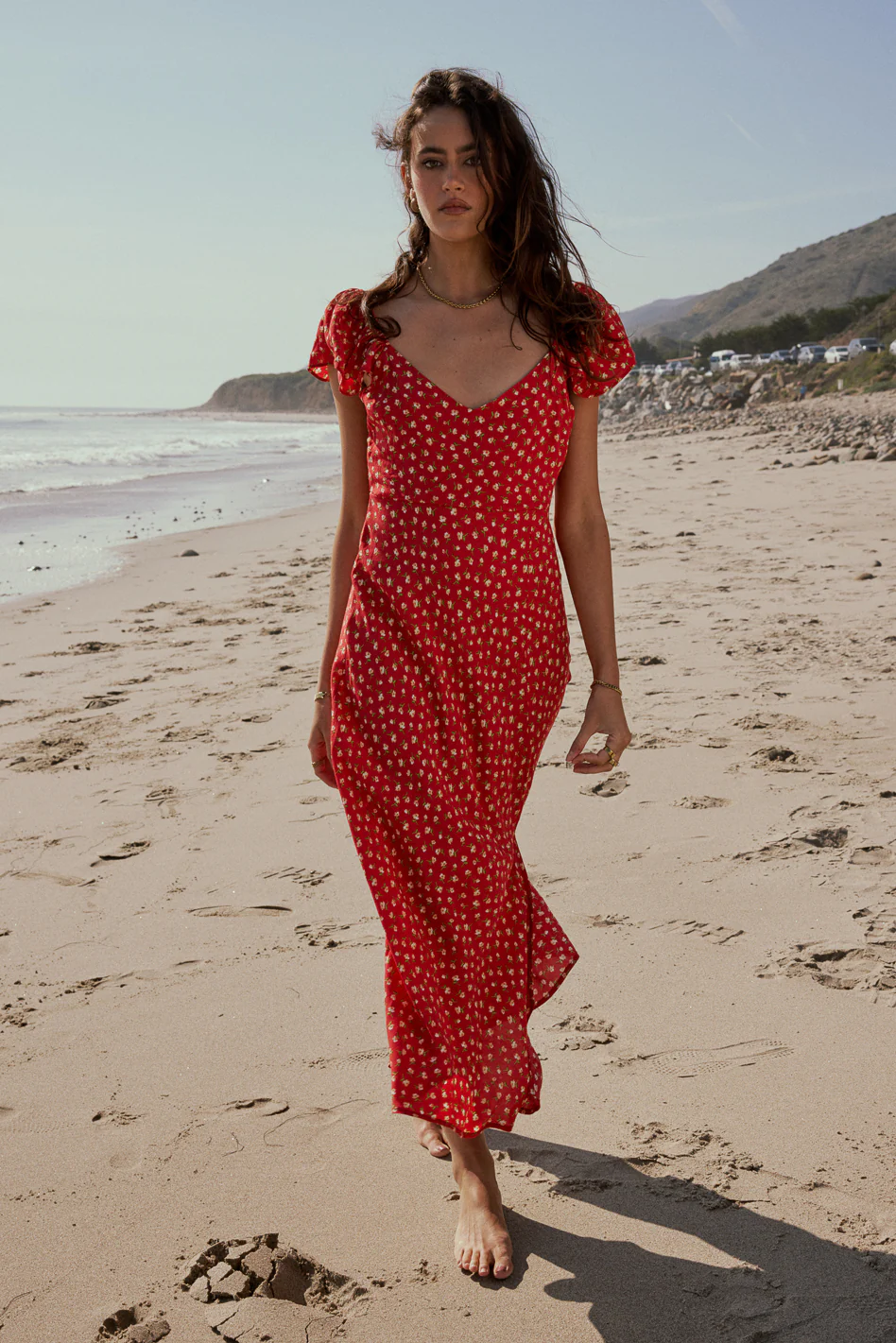 Grayson Floral Maxi Dress in Red - FINAL SALE - Image 3