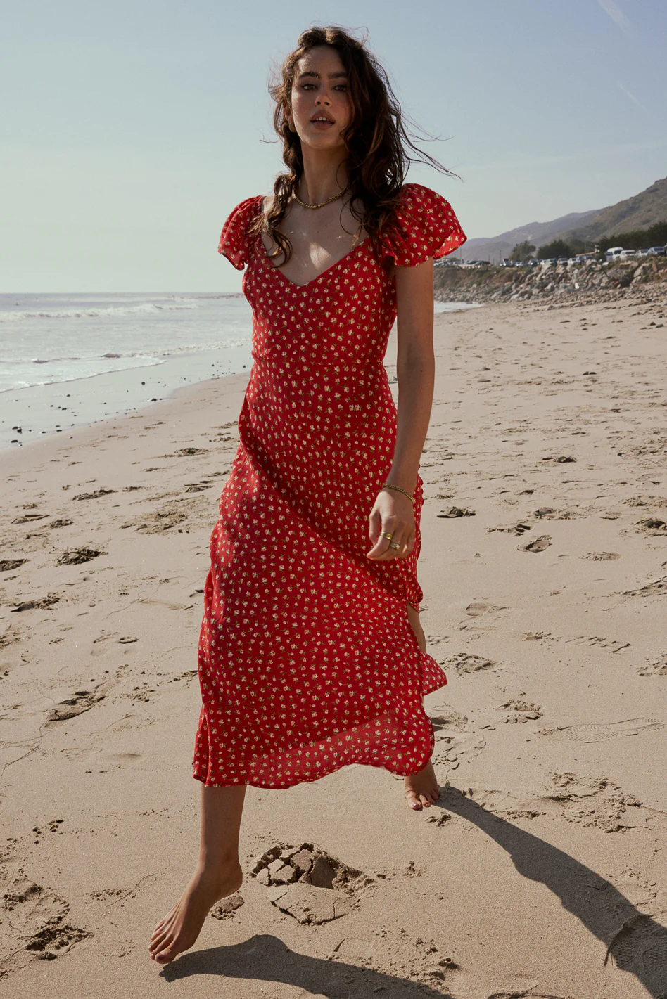 Grayson Floral Maxi Dress in Red - FINAL SALE - Image 4