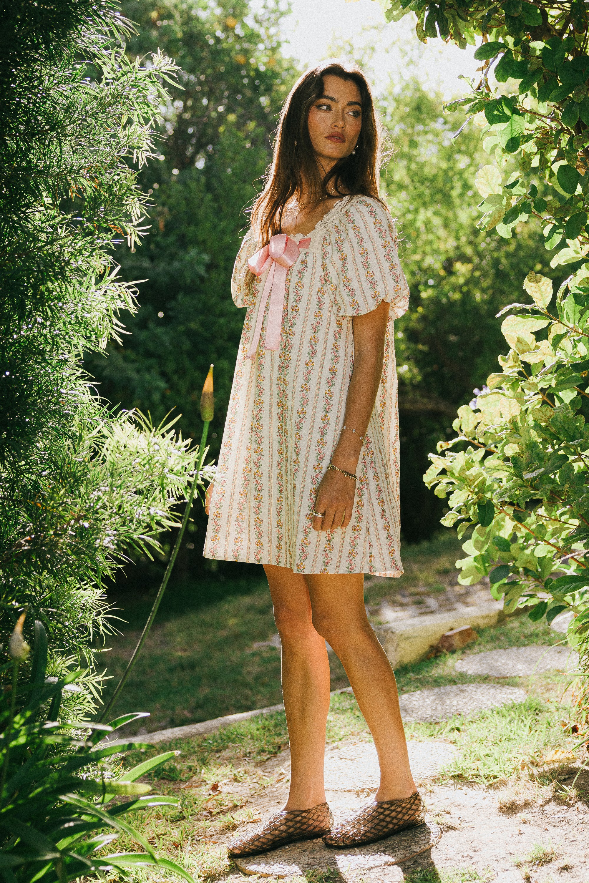 Greta Floral Babydoll Dress - Image 4