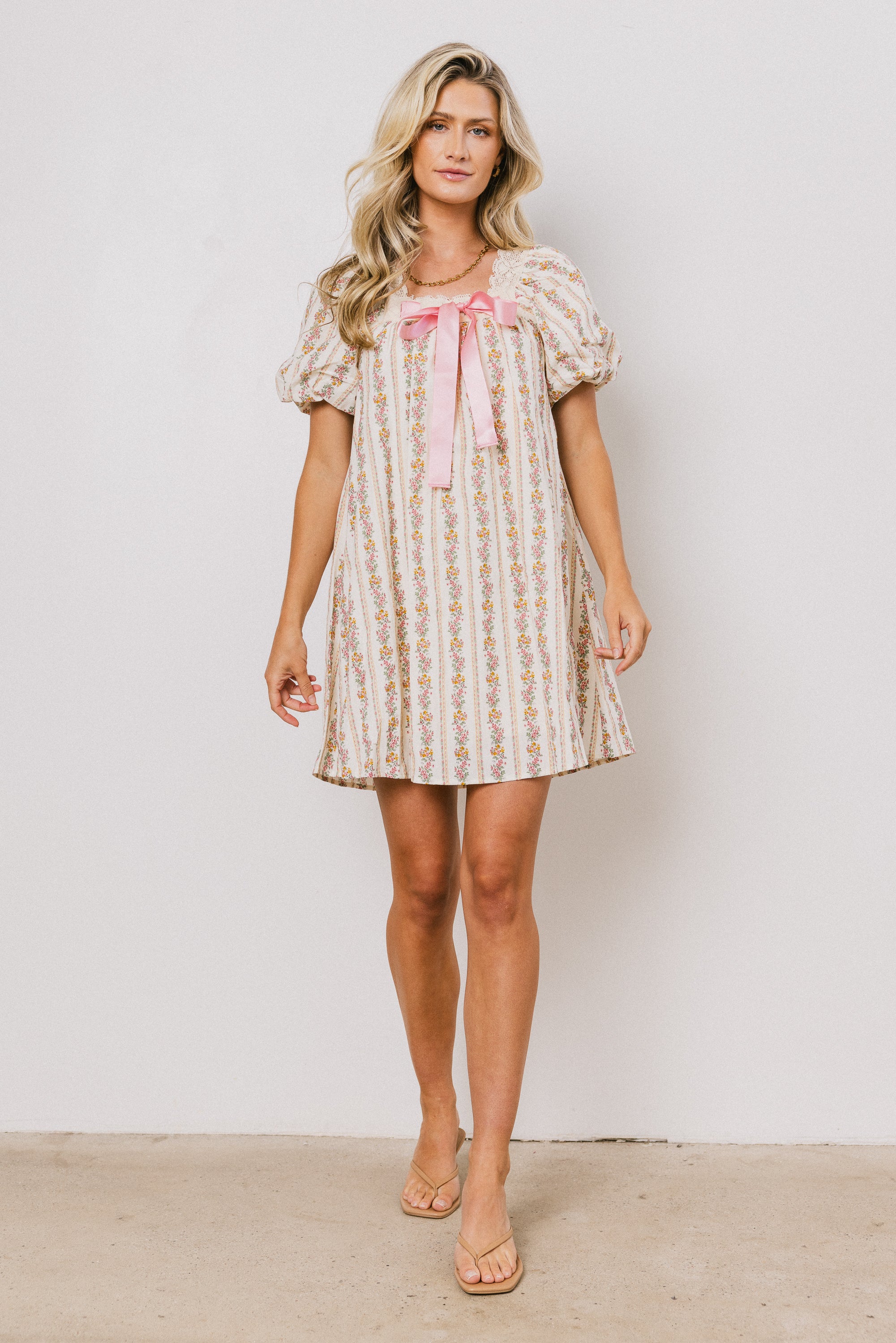 Greta Floral Babydoll Dress - Image 7