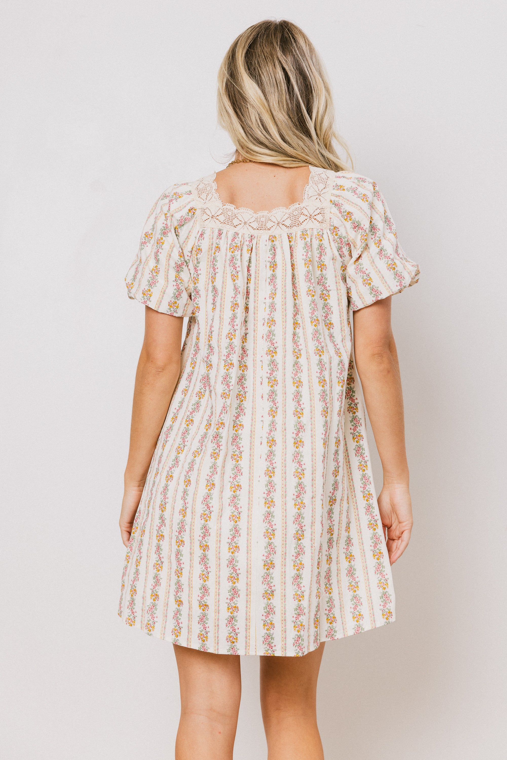 Greta Floral Babydoll Dress - Image 9