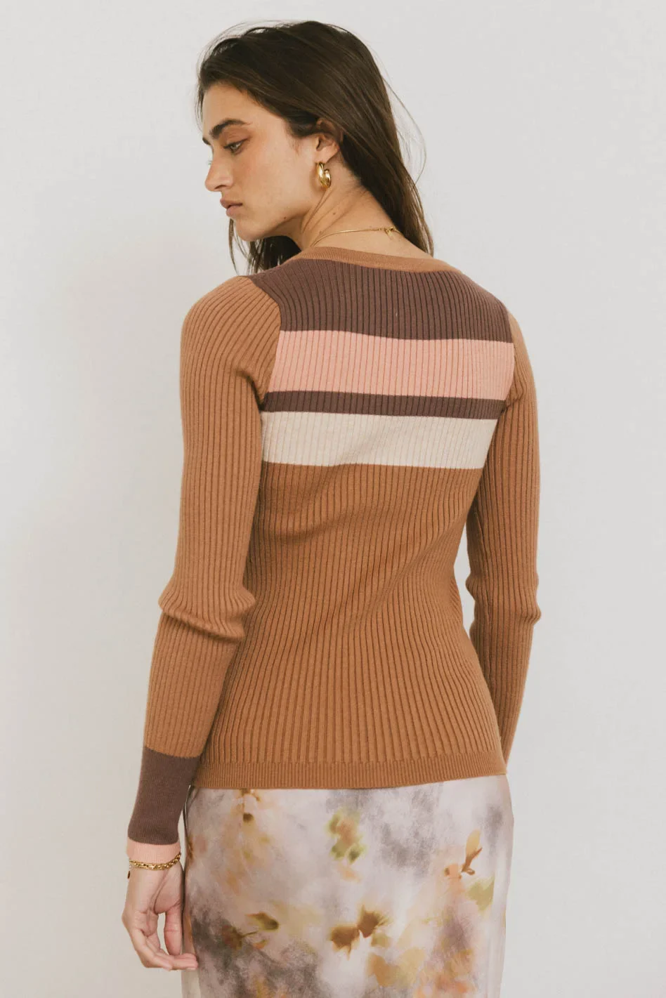 Grethena Ribbed Top in Camel - FINAL SALE - Image 5