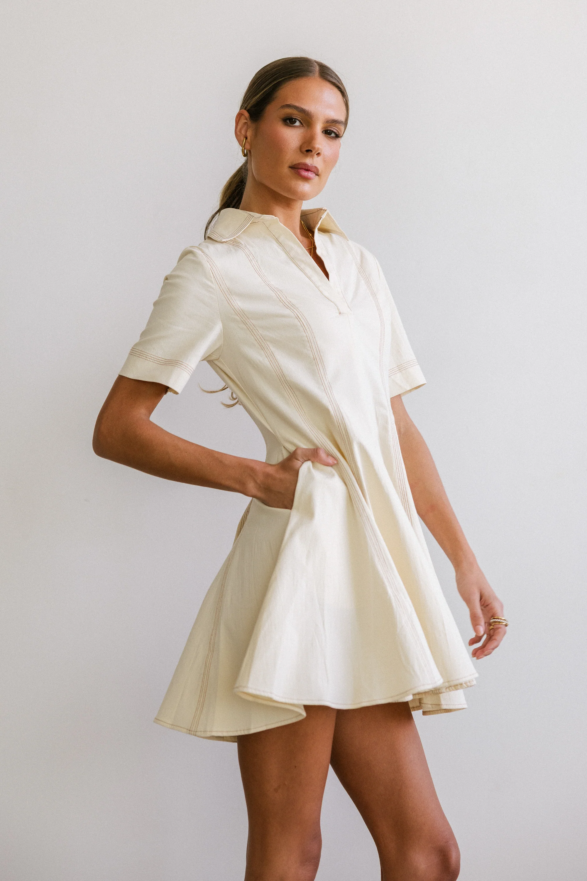 Haddie Collared Mini Dress - Image 6