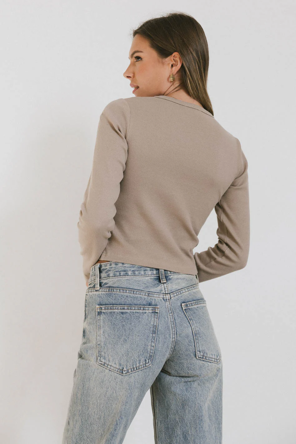Hallie Top in Taupe - FINAL SALE - Image 2