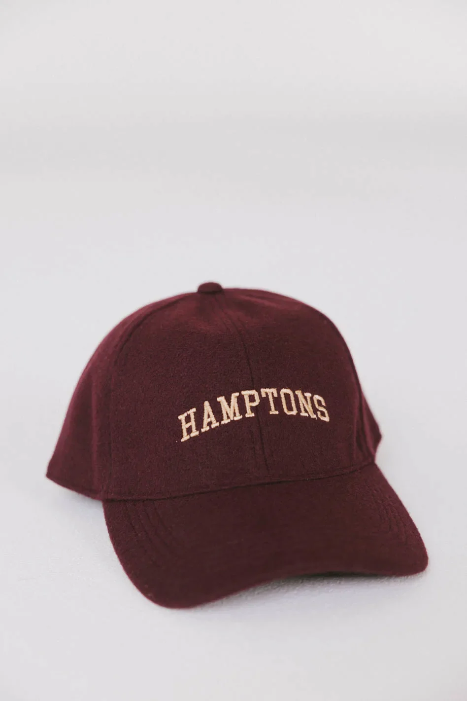 Hamptons Baseball Cap in Burgundy - FINAL SALE - Image 2