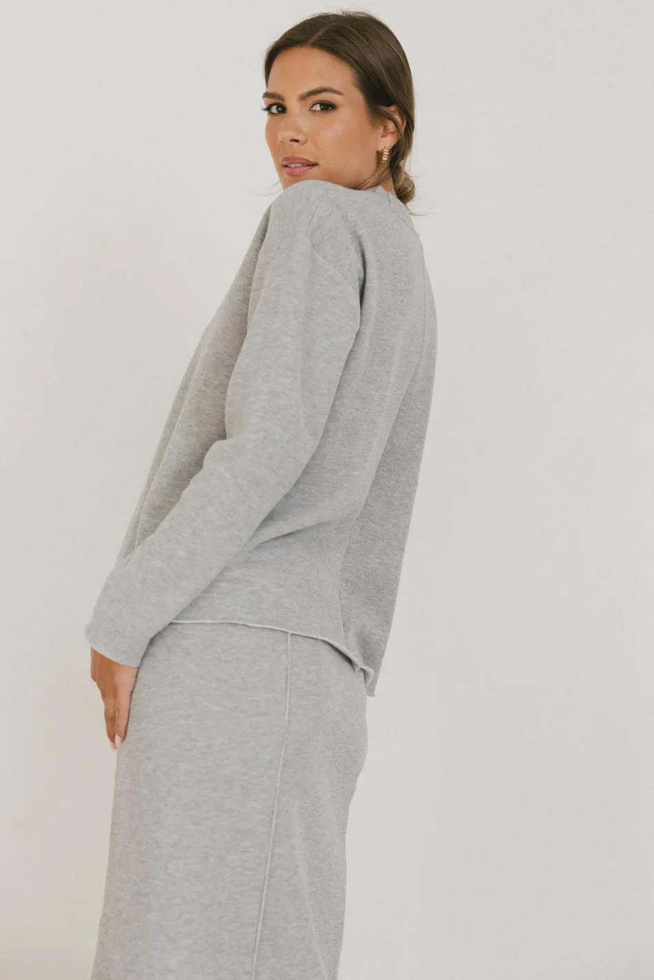 Harden Sweater Top in Grey - FINAL SALE - Image 5