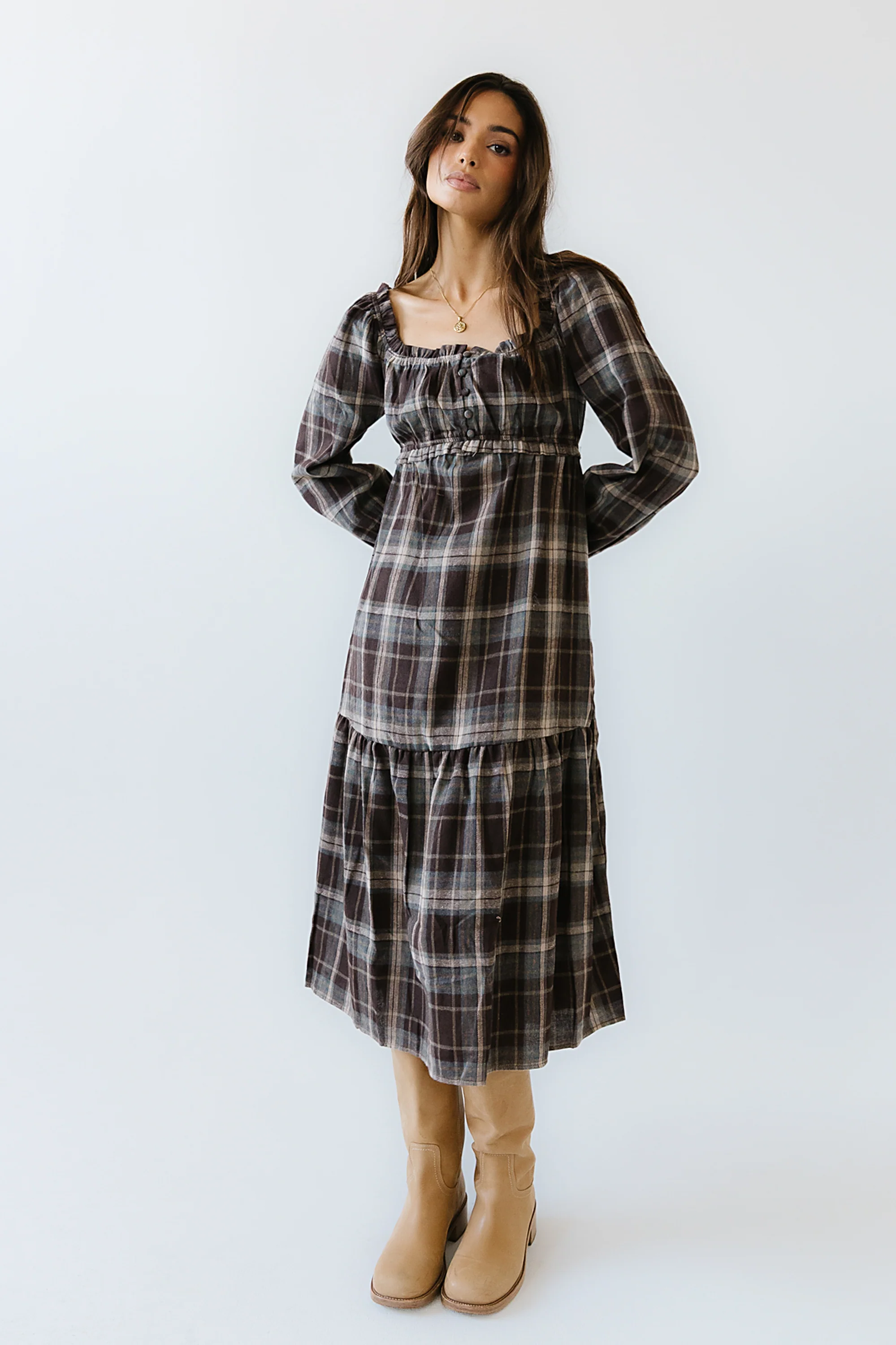Harlow Plaid Maxi Dress - FINAL SALE